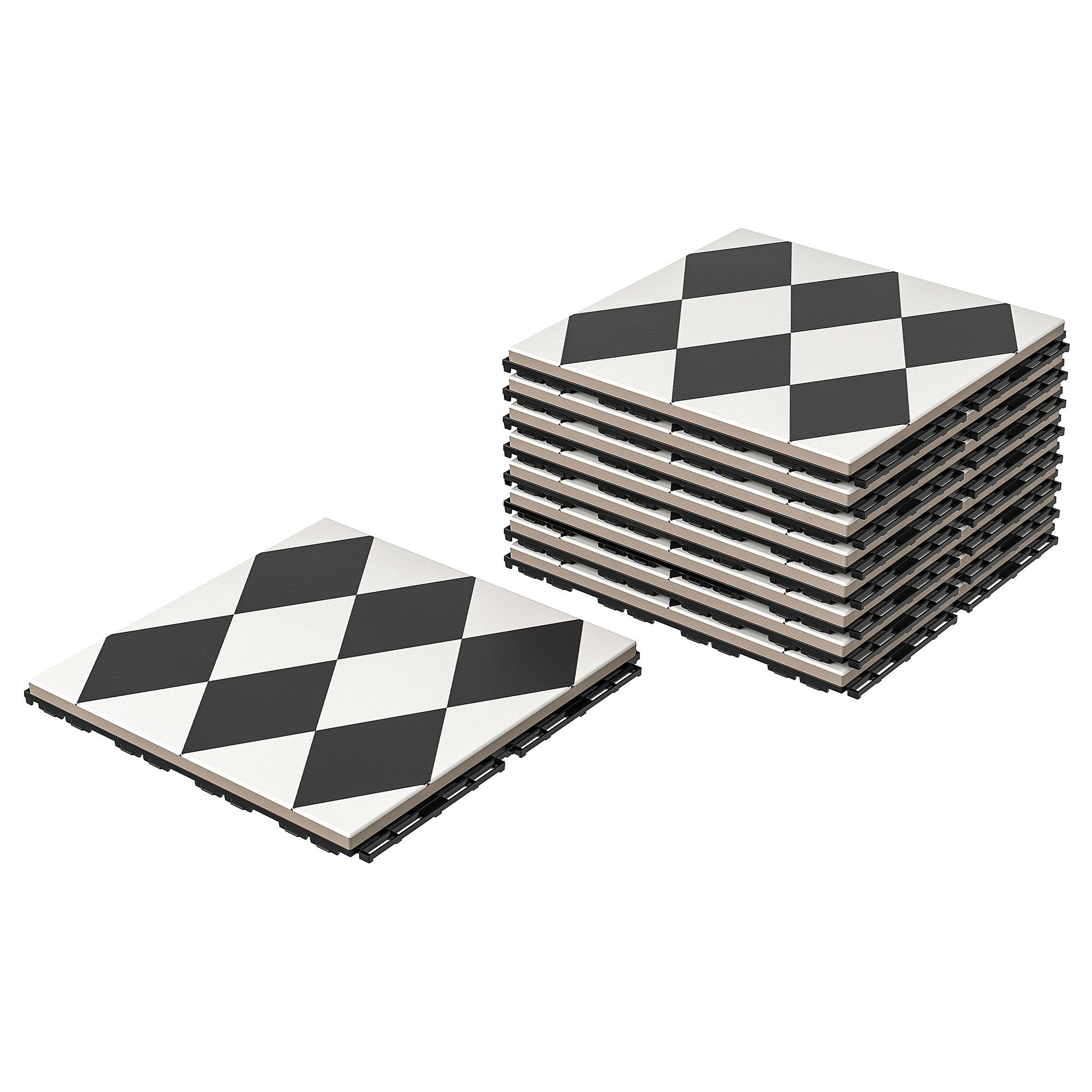 MALLSTEN black-white 0,81 m² floor decking - 79435052 | IKEA