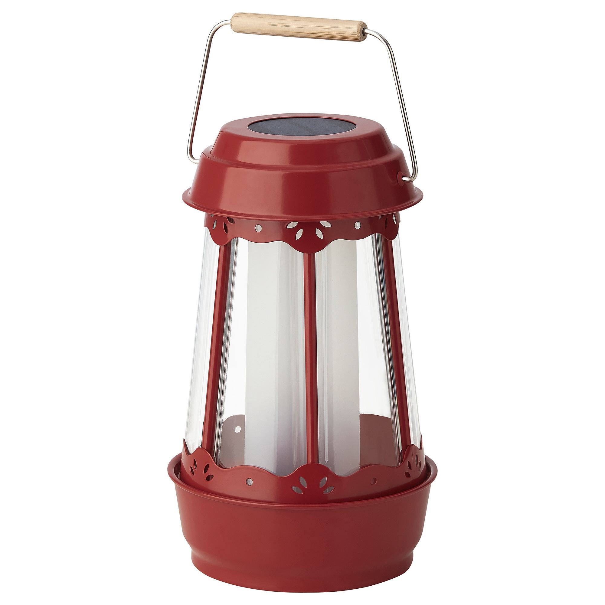 SOLVINDEN red 25 cm LED solar-powered table lamp - 80514595 | IKEA
