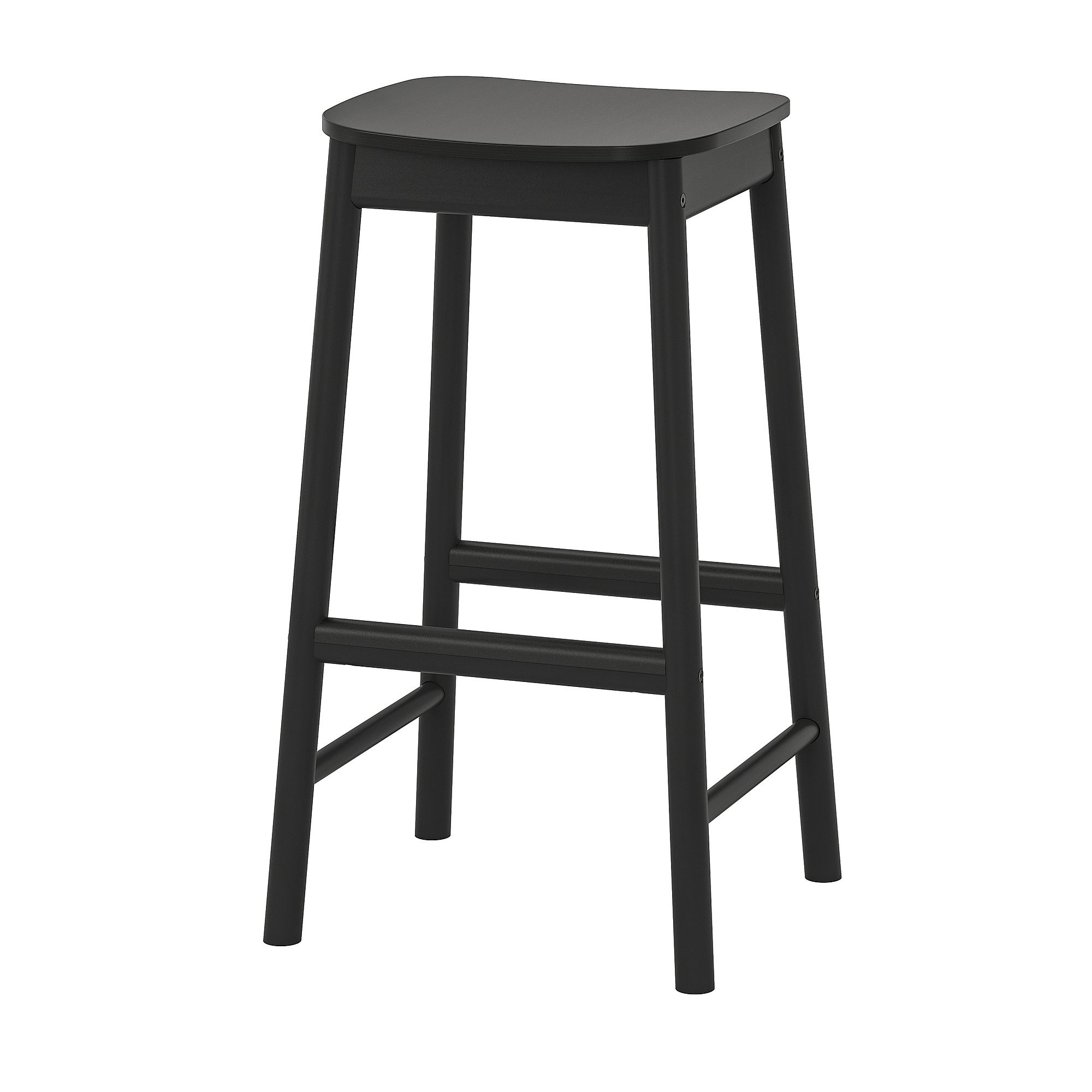 RÖNNINGE black 75 cm bar stool - 00512897 | IKEA