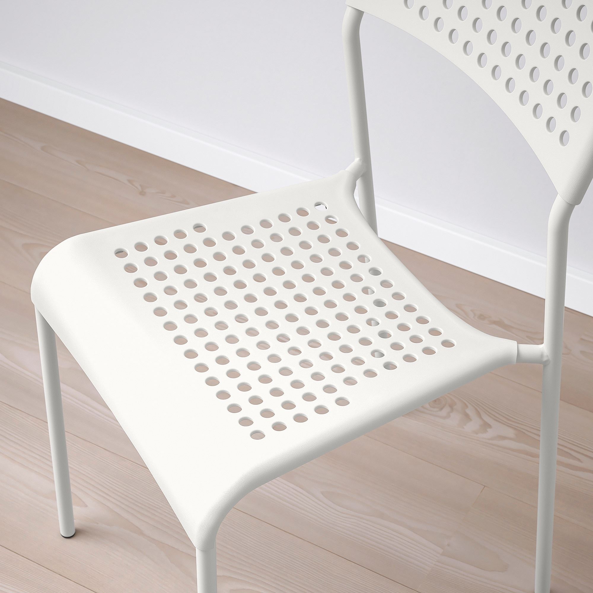 ADDE white plastic chair - 10219178 | IKEA