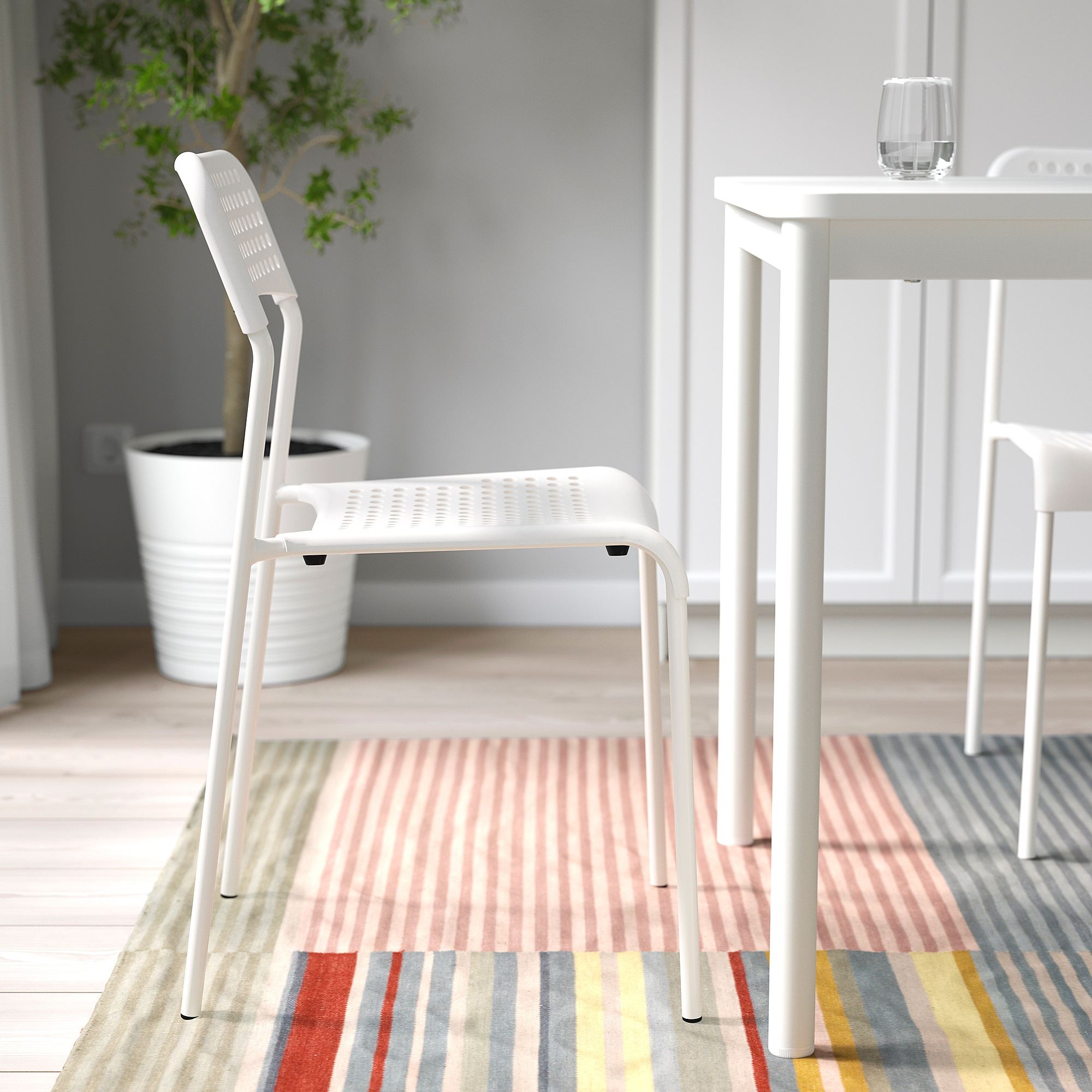 ADDE white plastic chair - 10219178 | IKEA