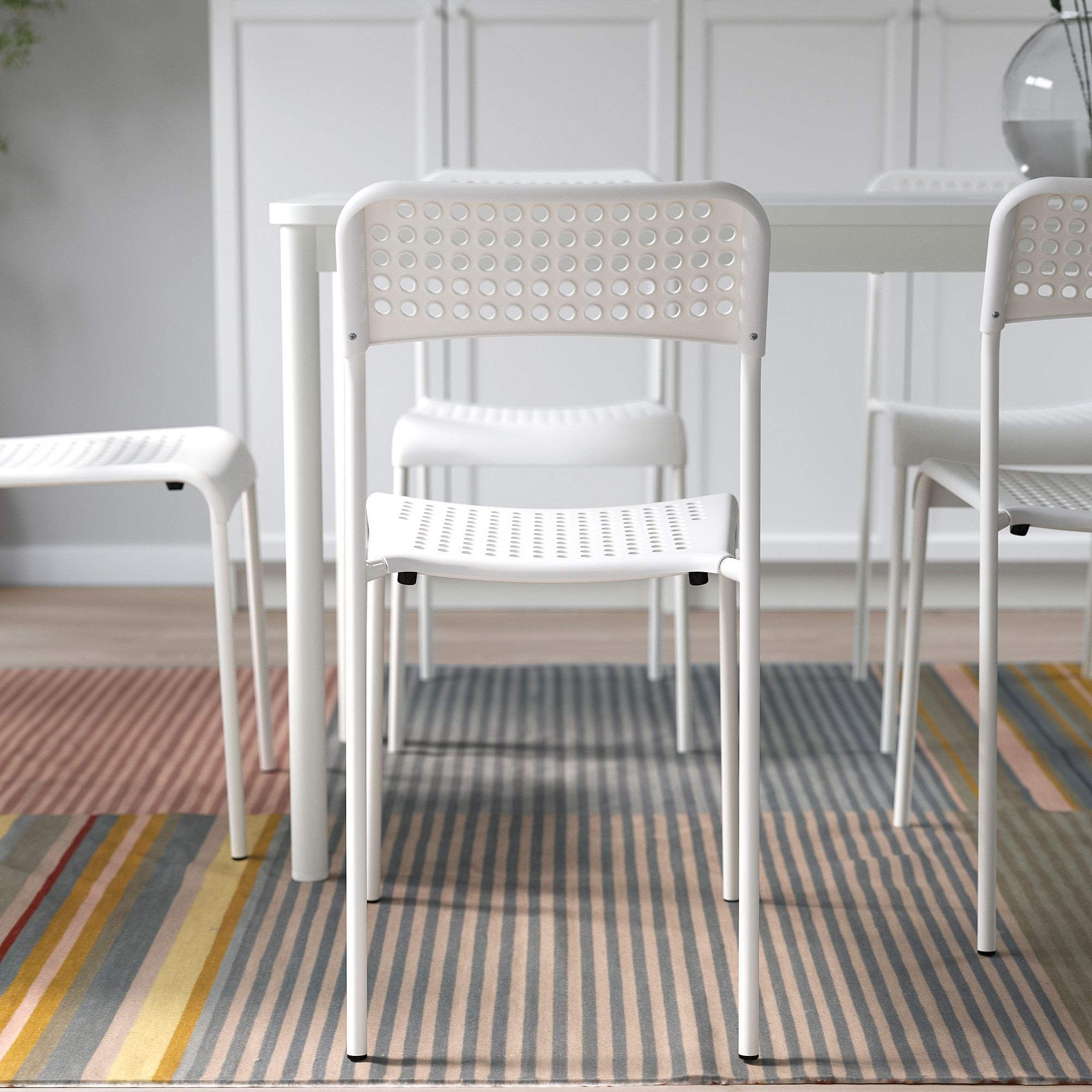 ADDE white plastic chair - 10219178 | IKEA