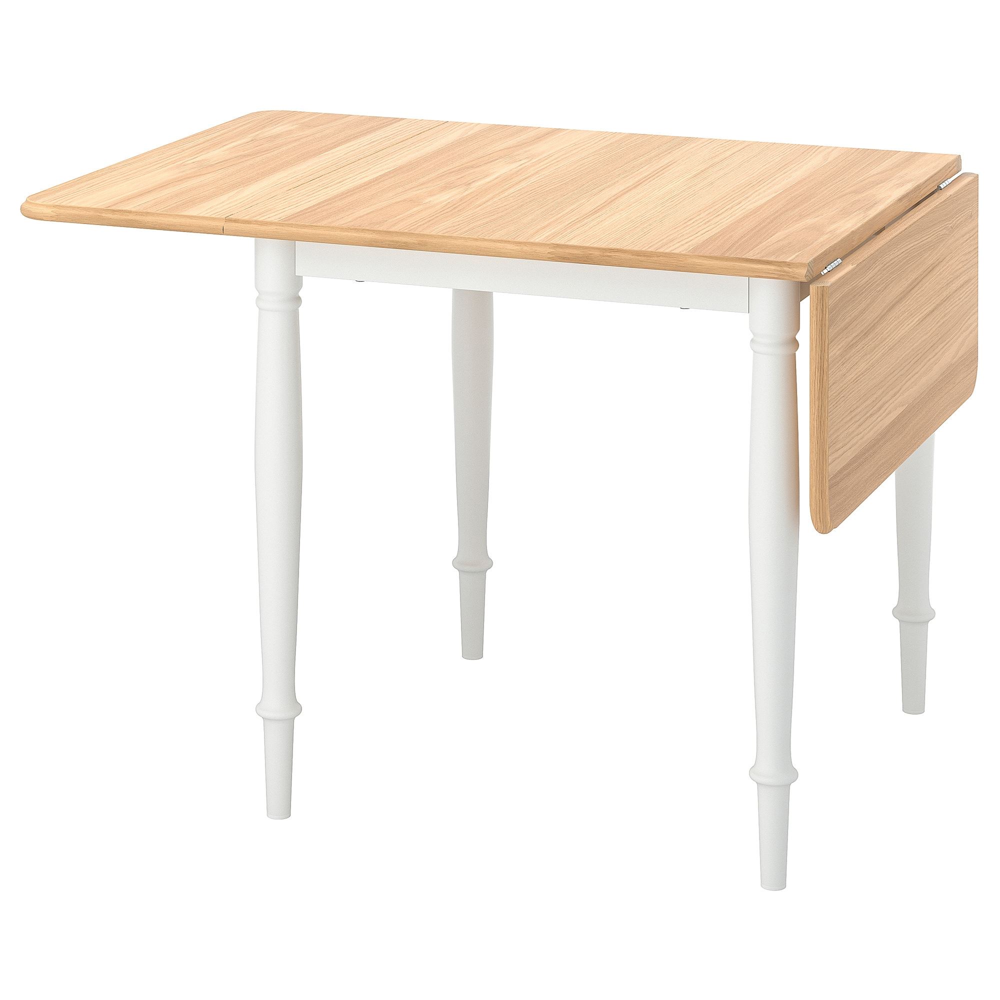 DANDERYD white/oak veneer seats 2-4 folding kitchen table