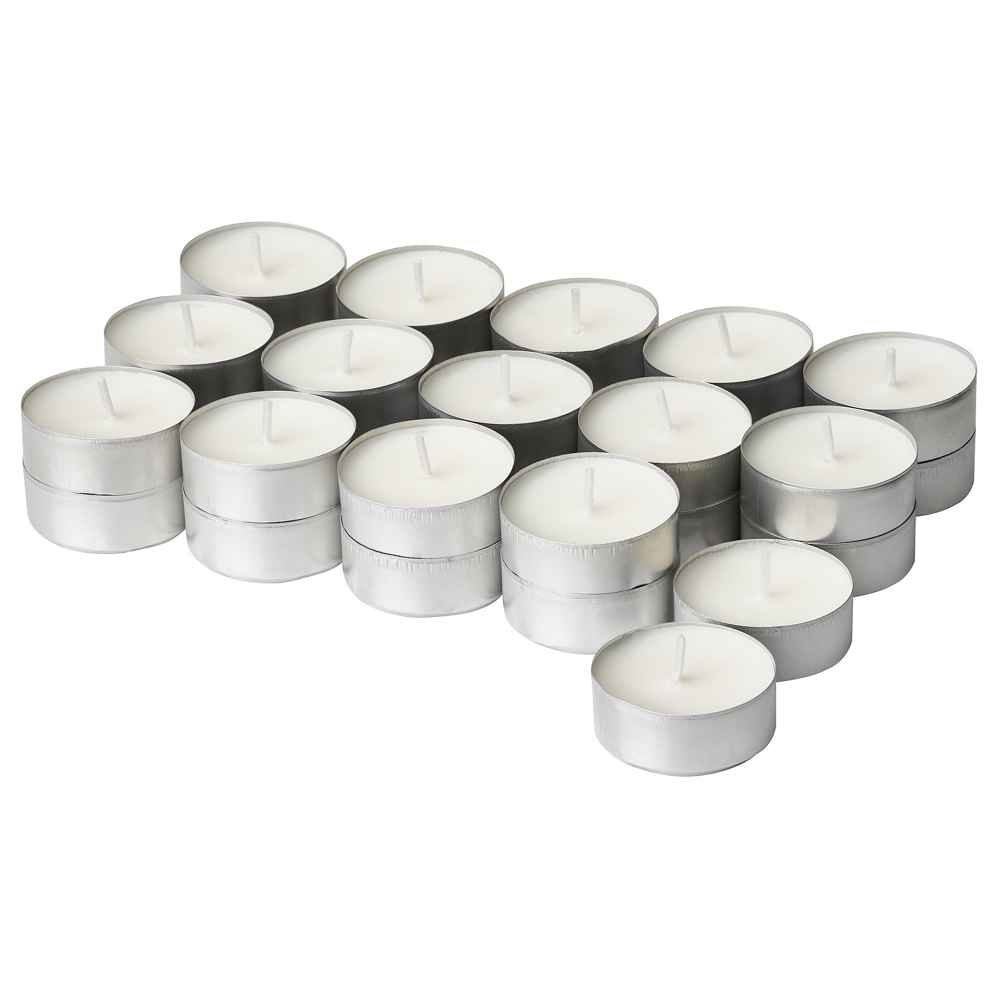 JAMLIK light beige 3.5 hr scented tealight - 10502162 | IKEA