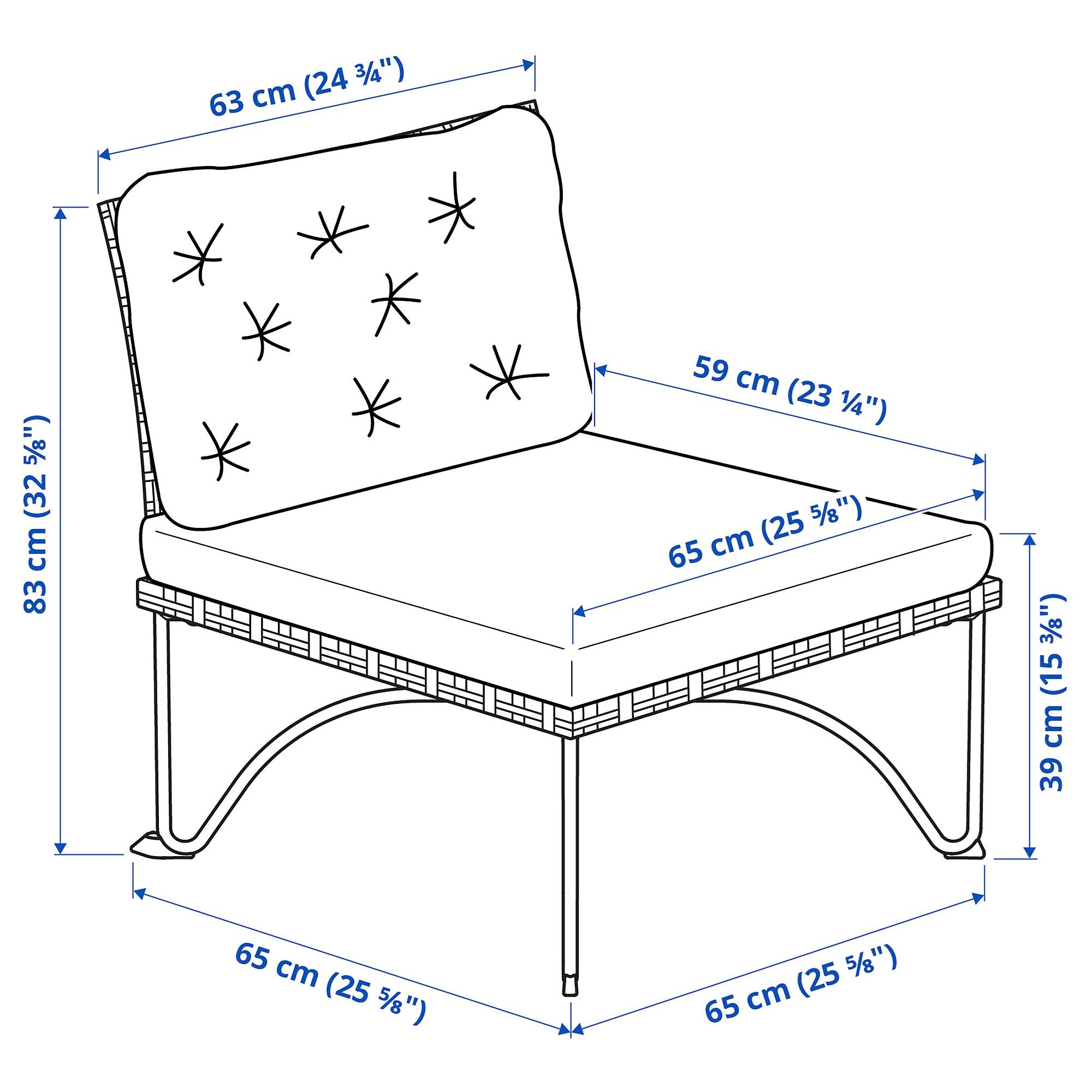 JUTHOLMEN dark grey garden armchair - 00112249 | IKEA