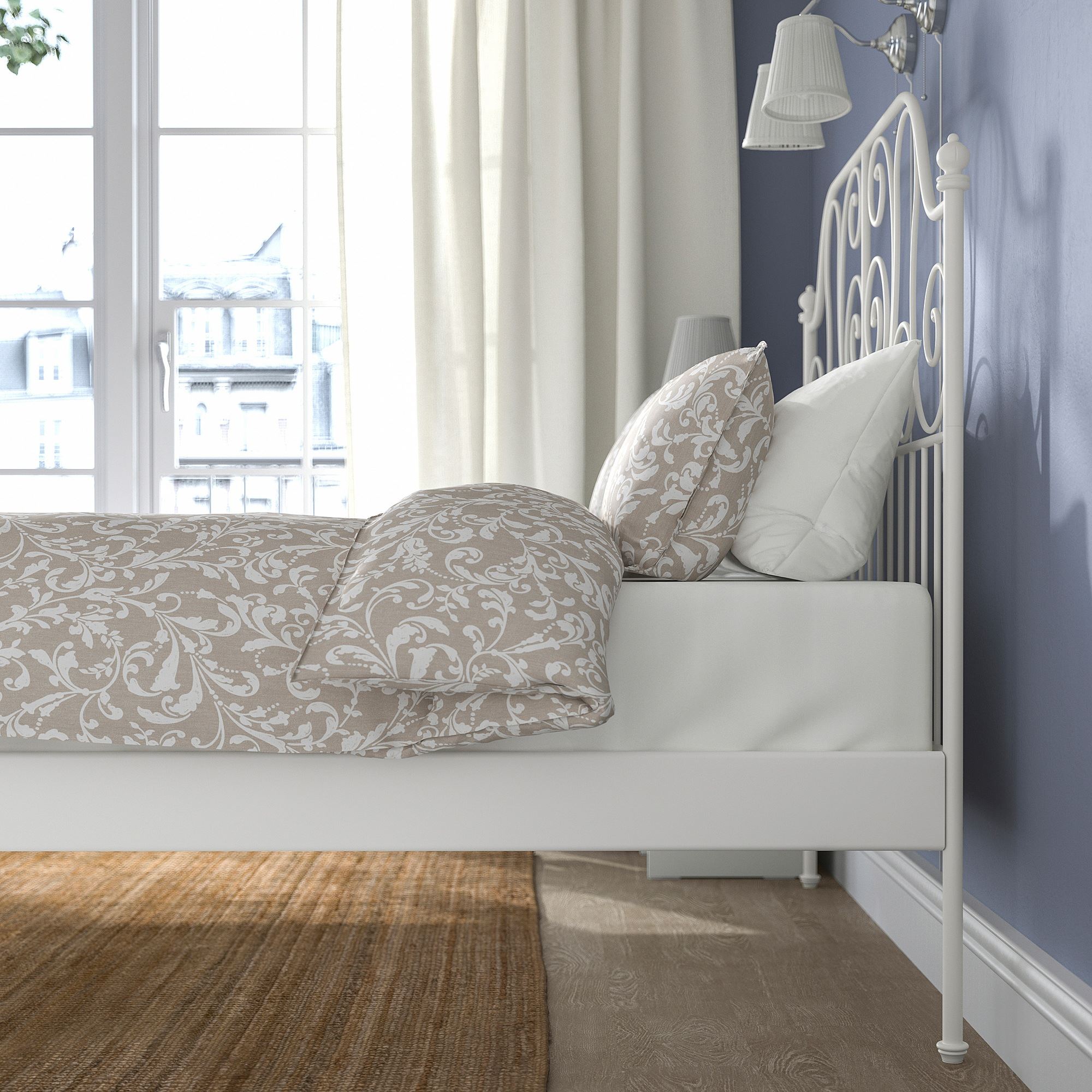 LEIRVIK LUR Y White 160x200 Cm Double Bed 79277284 IKEA