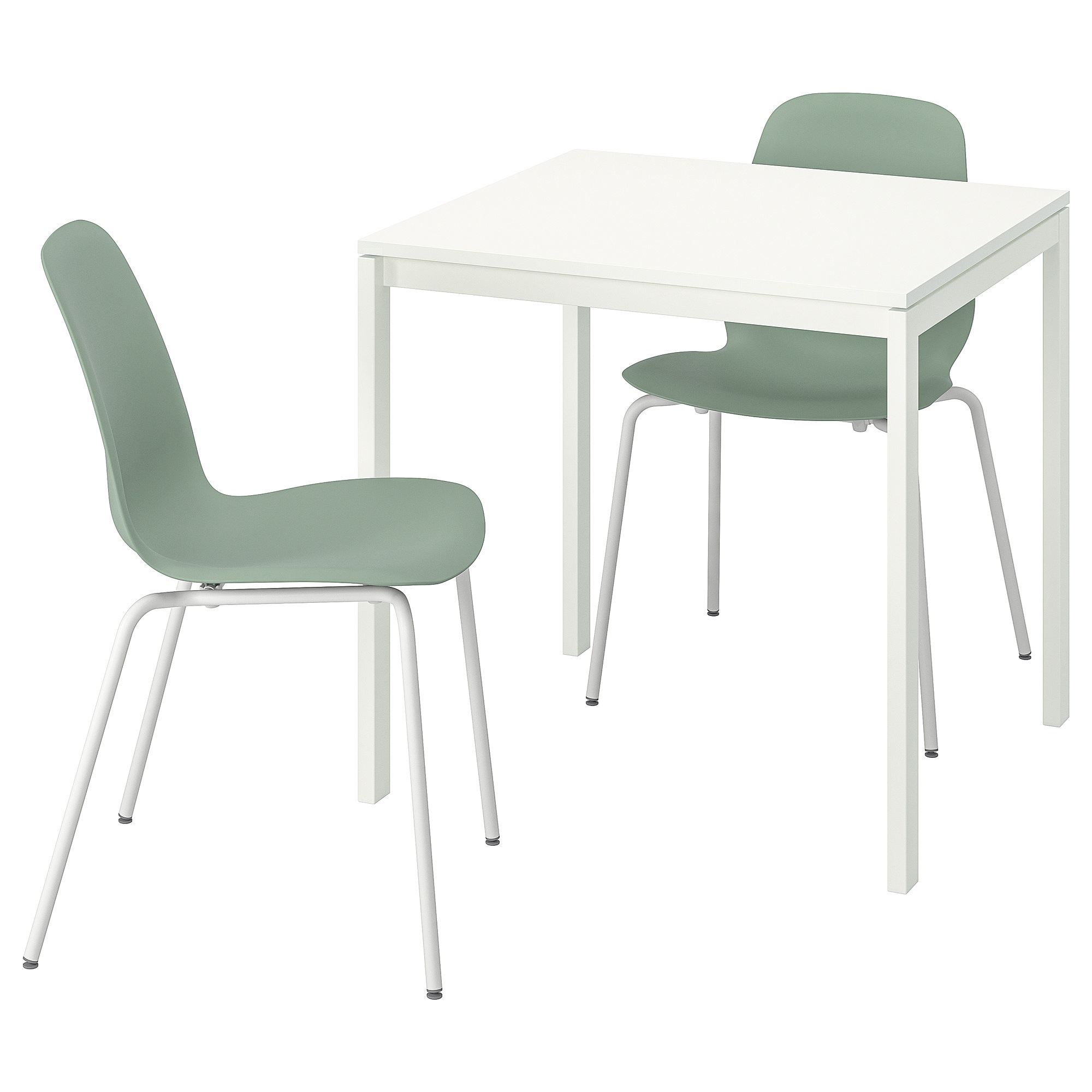 MELLTORP/LIDAS white/green 2 chairs kitchen table set - 69481577 | IKEA