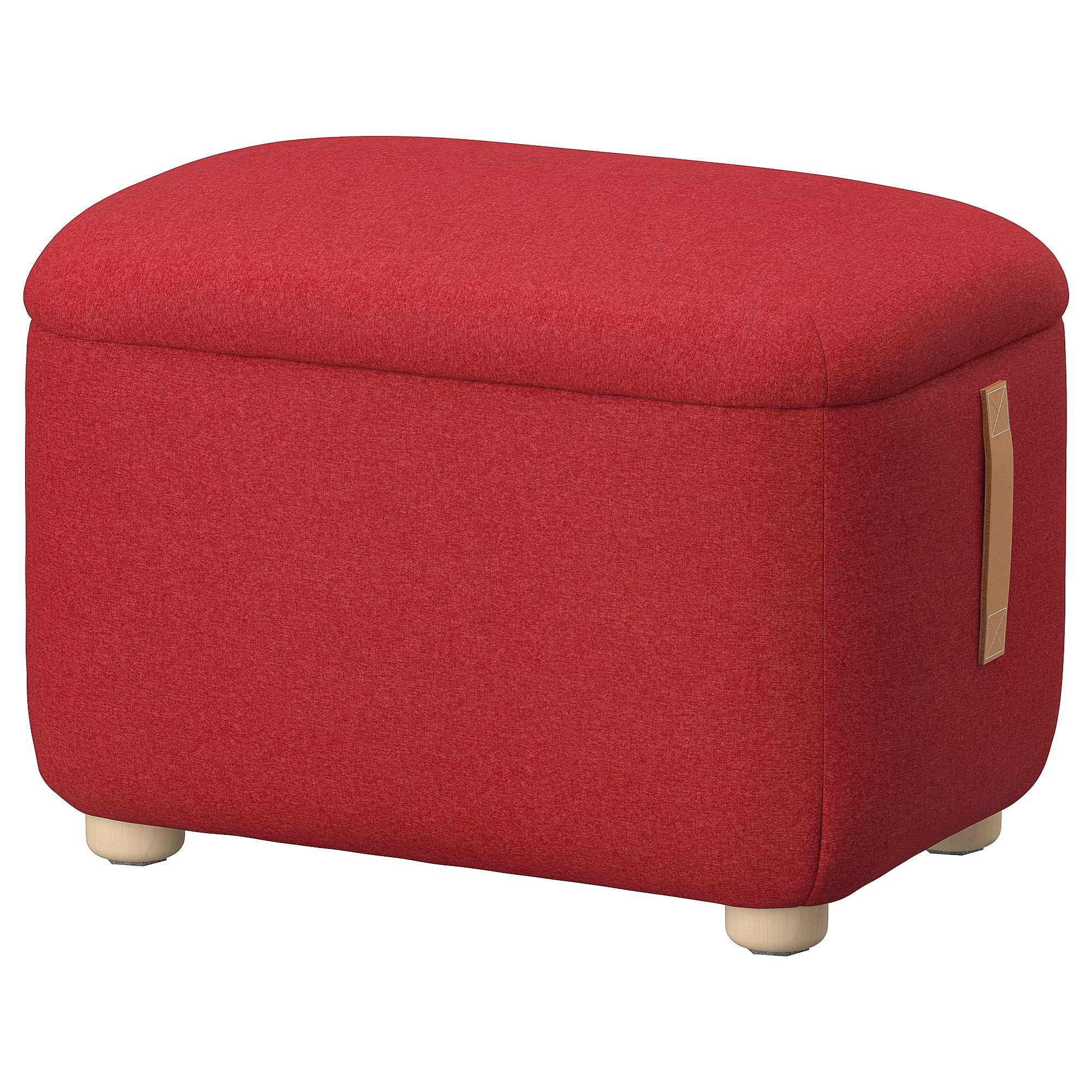 OSKARSHAMN tonerud red pouffe with storage - 40521687 | IKEA