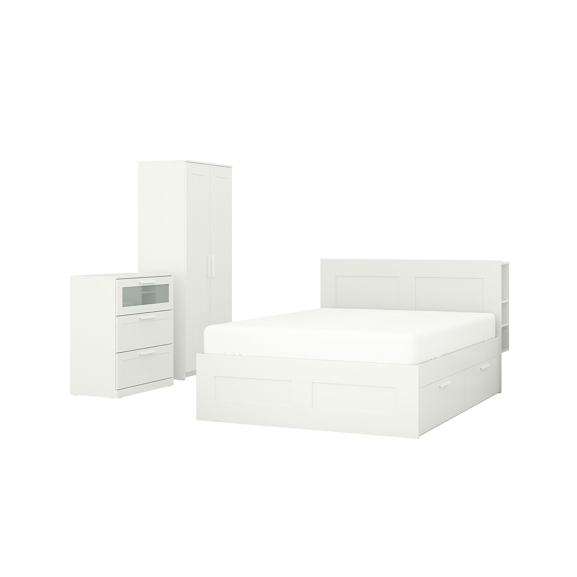 BRIMNES white 140x200 cm bedroom furniture set - 79487649 | IKEA