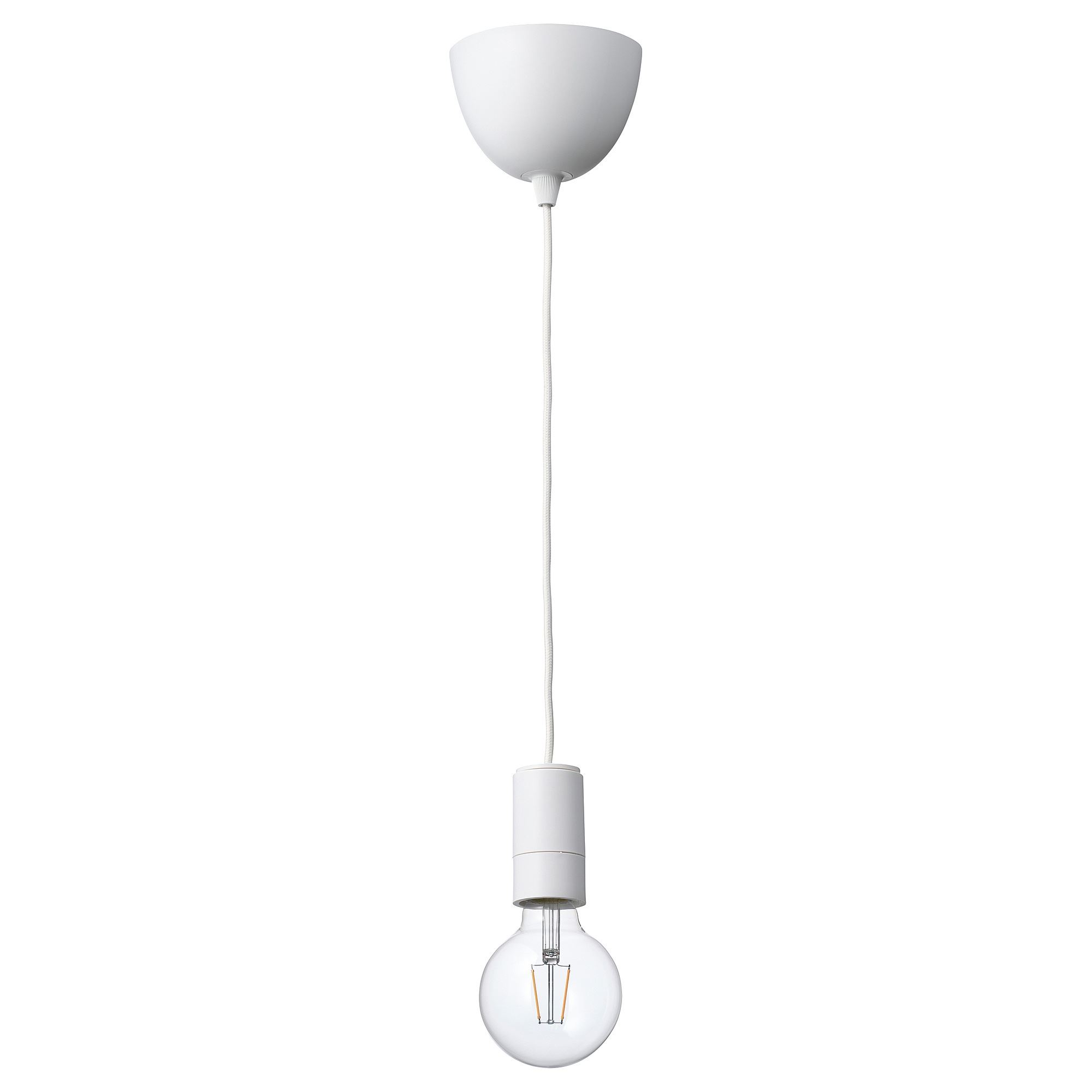 SUNNEBY/LUNNOM white pendant lamp with light bulb - 89491504 | IKEA