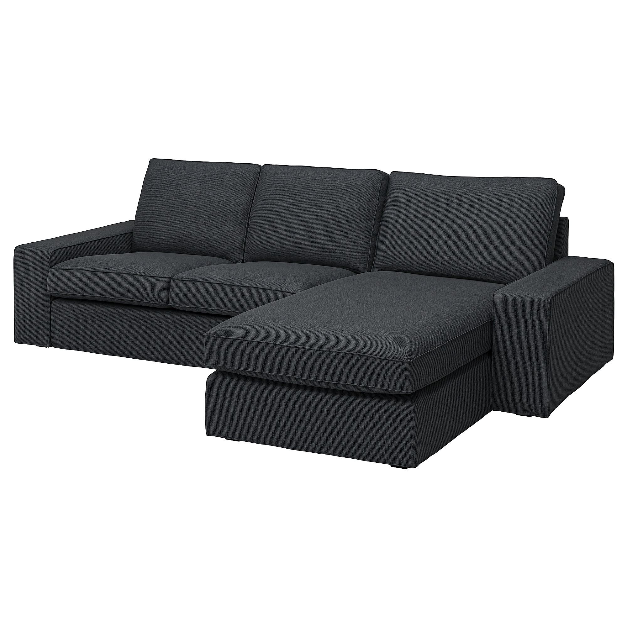 KIVIK Tresund anthracite 3-seat sofa with chaise longue - 99482839