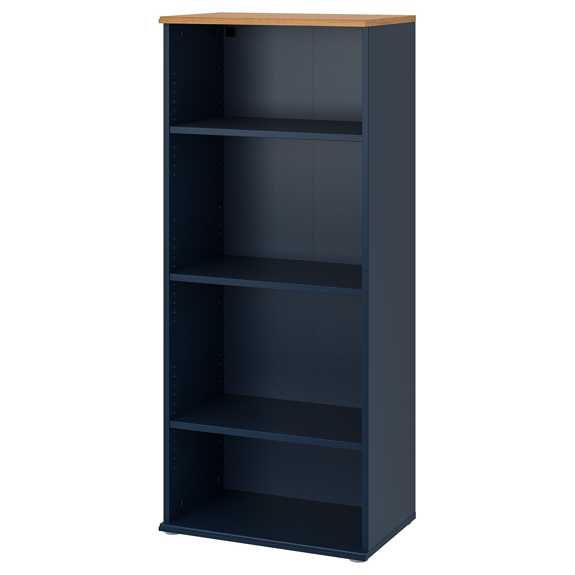 SKRUVBY blue/black 60x140 cm bookcase - 20520354 | IKEA