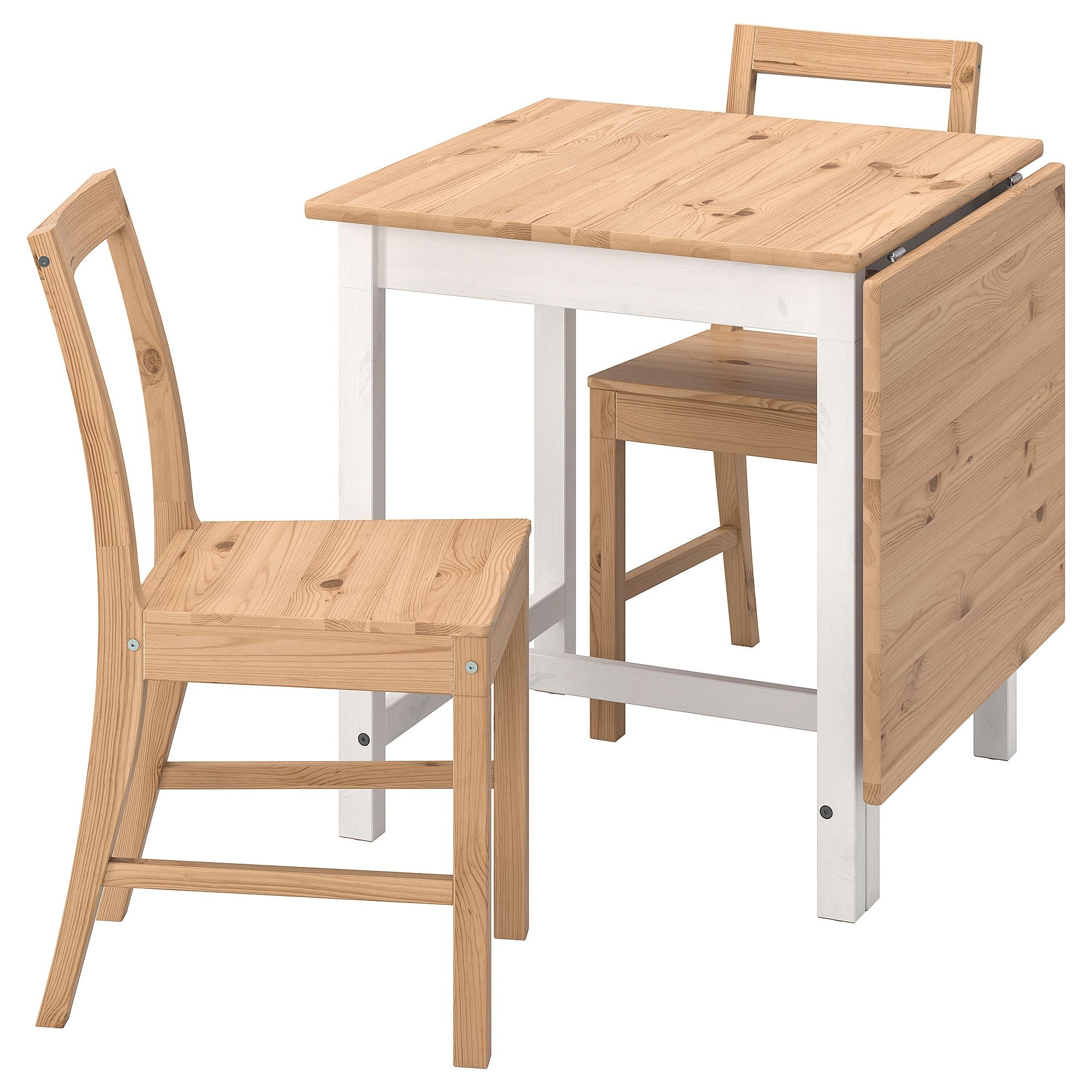 PINNTORP light brown-white 2 chairs kitchen table set - 69484444