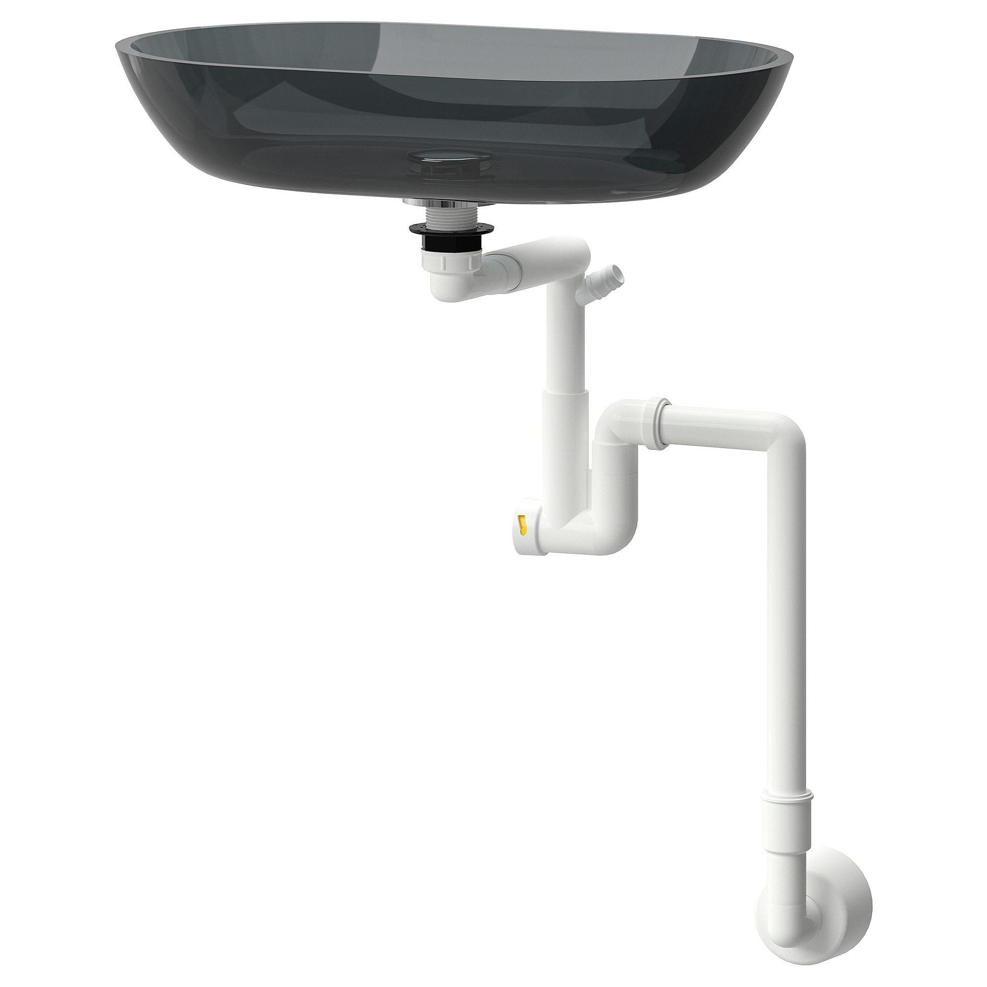 OXMYREN koyu gri 56x35 cm sifonlu lavabo - 30494694 | IKEA