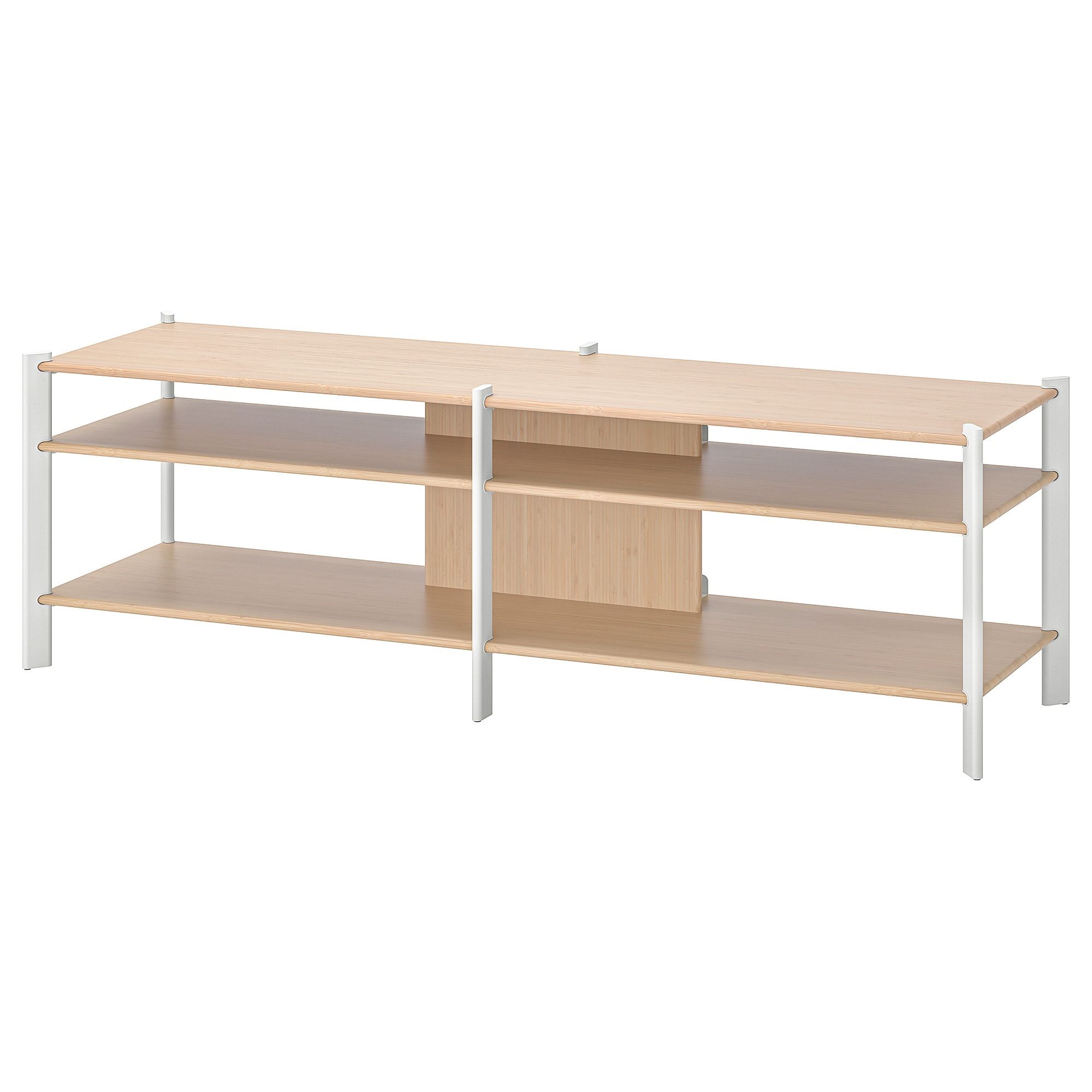 JATTESTA white/bamboo 160x40x49 cm tv bench - 50538852 | IKEA