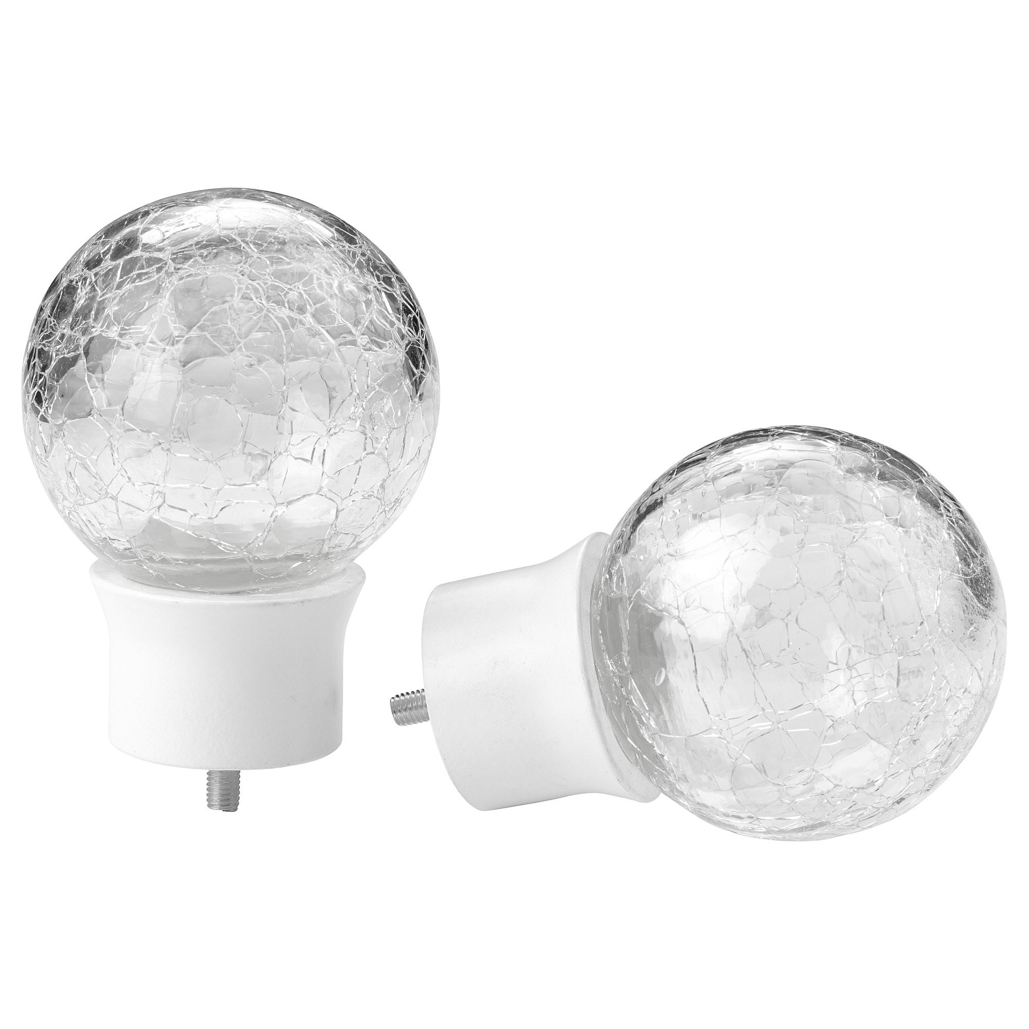 INSEKTSMAL white/glass 60 mm finials - 10549367 | IKEA