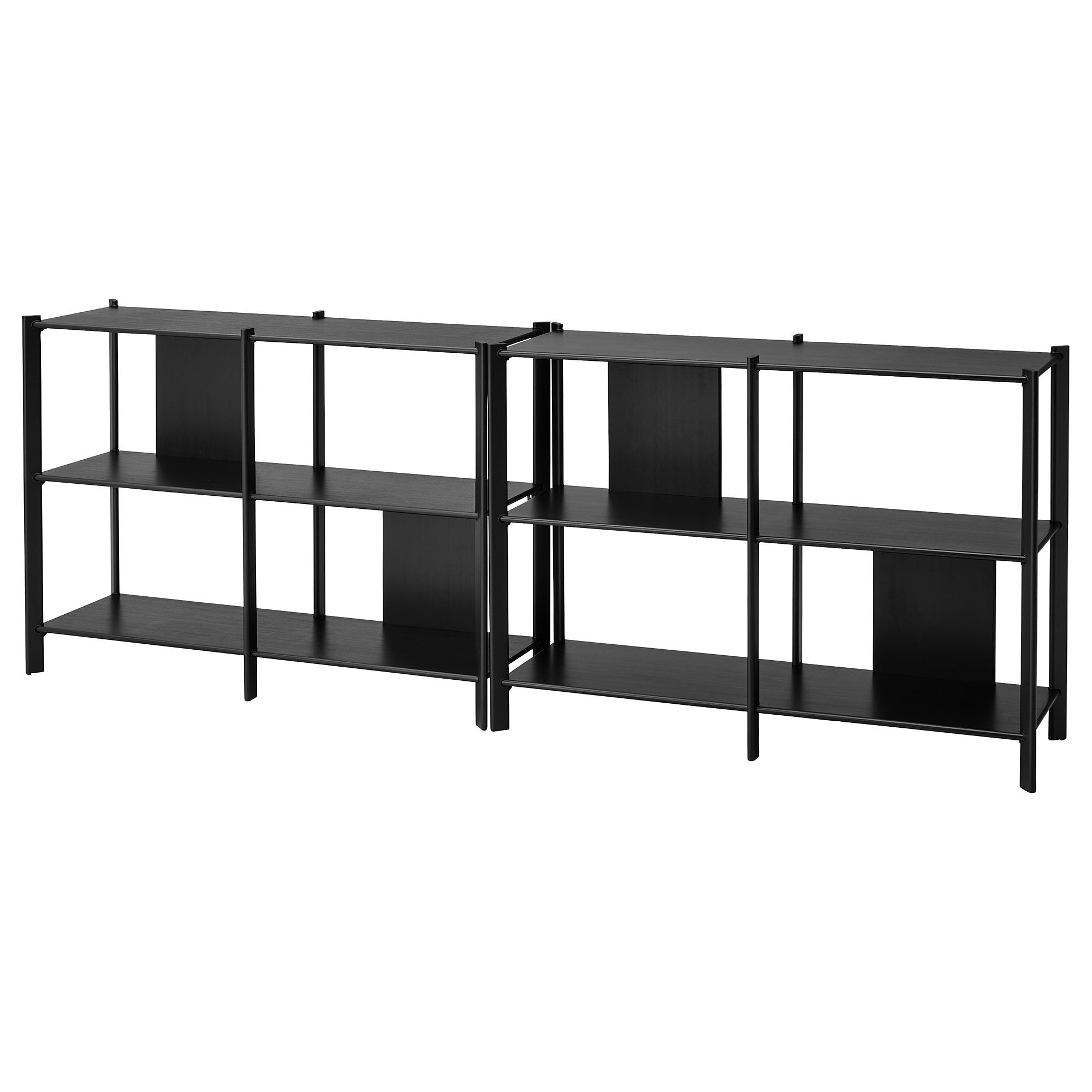 JATTESTA black 240x85 cm open shelving unit - 69494829 | IKEA