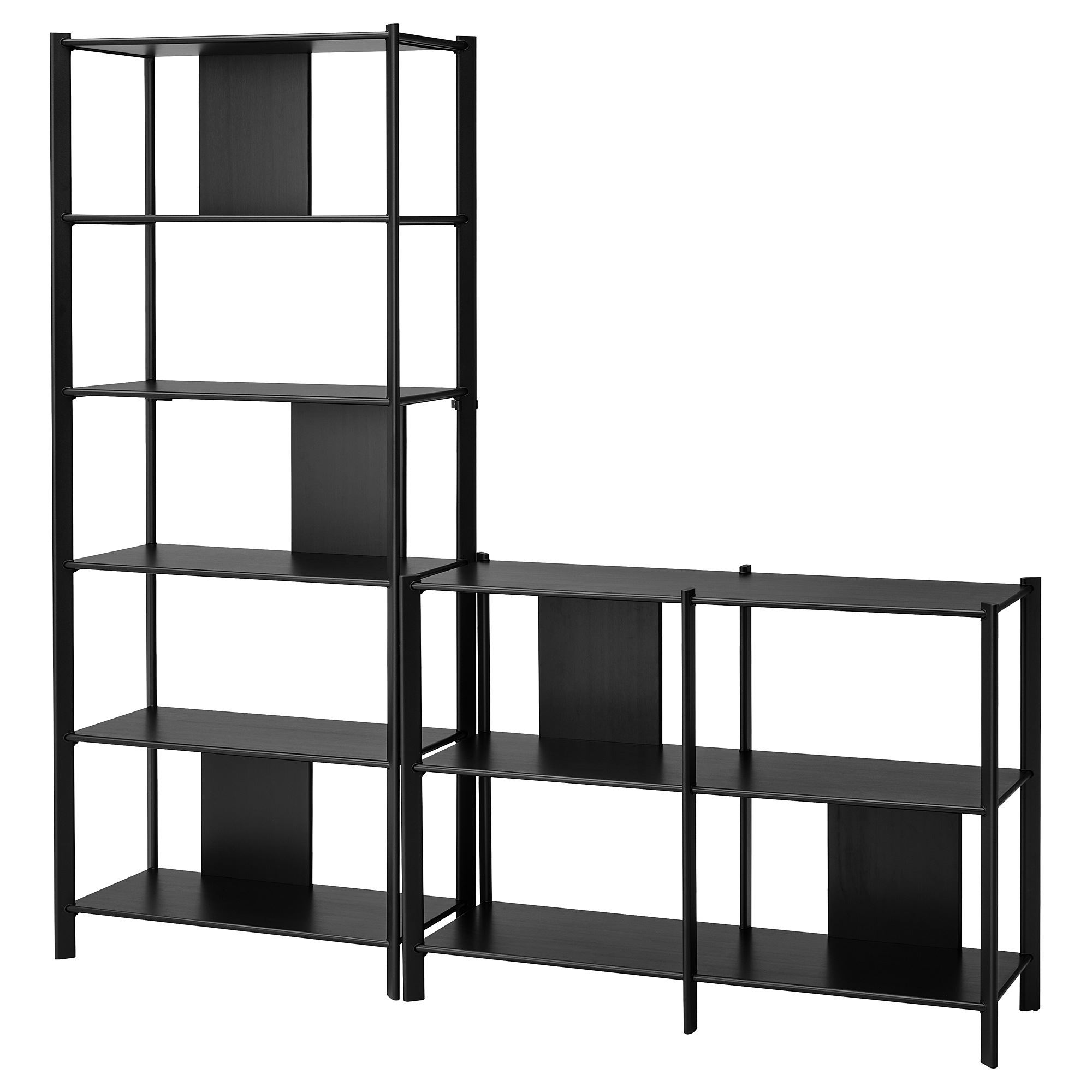 JATTESTA black 200x194 cm open shelving unit - 89494828 | IKEA