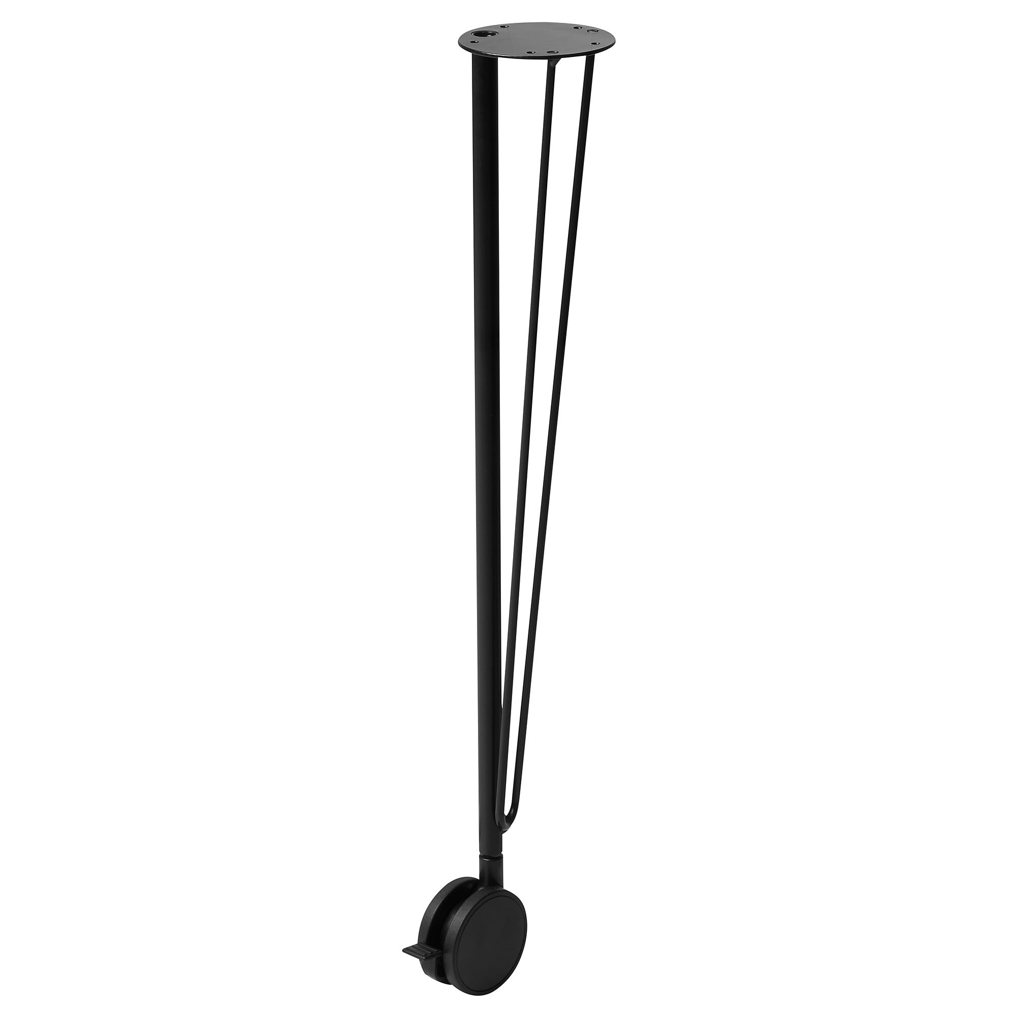 KRILLE black 70 cm desk leg - 70562761 | IKEA