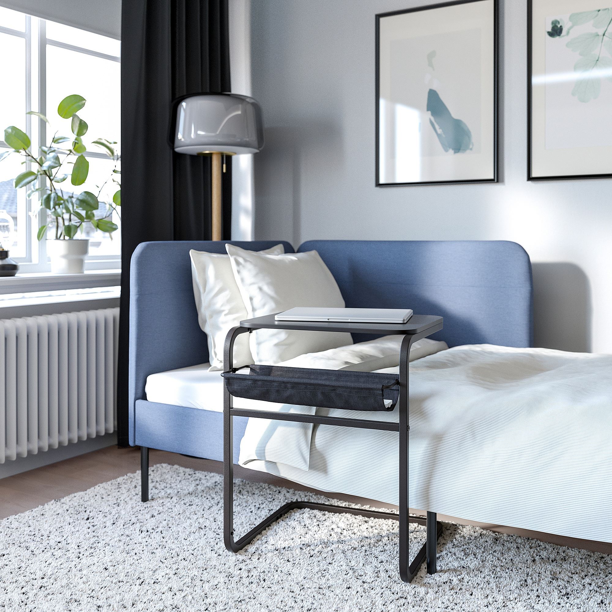 OLSERÖD black/dark grey 53x50 cm side table - 40530917 | IKEA