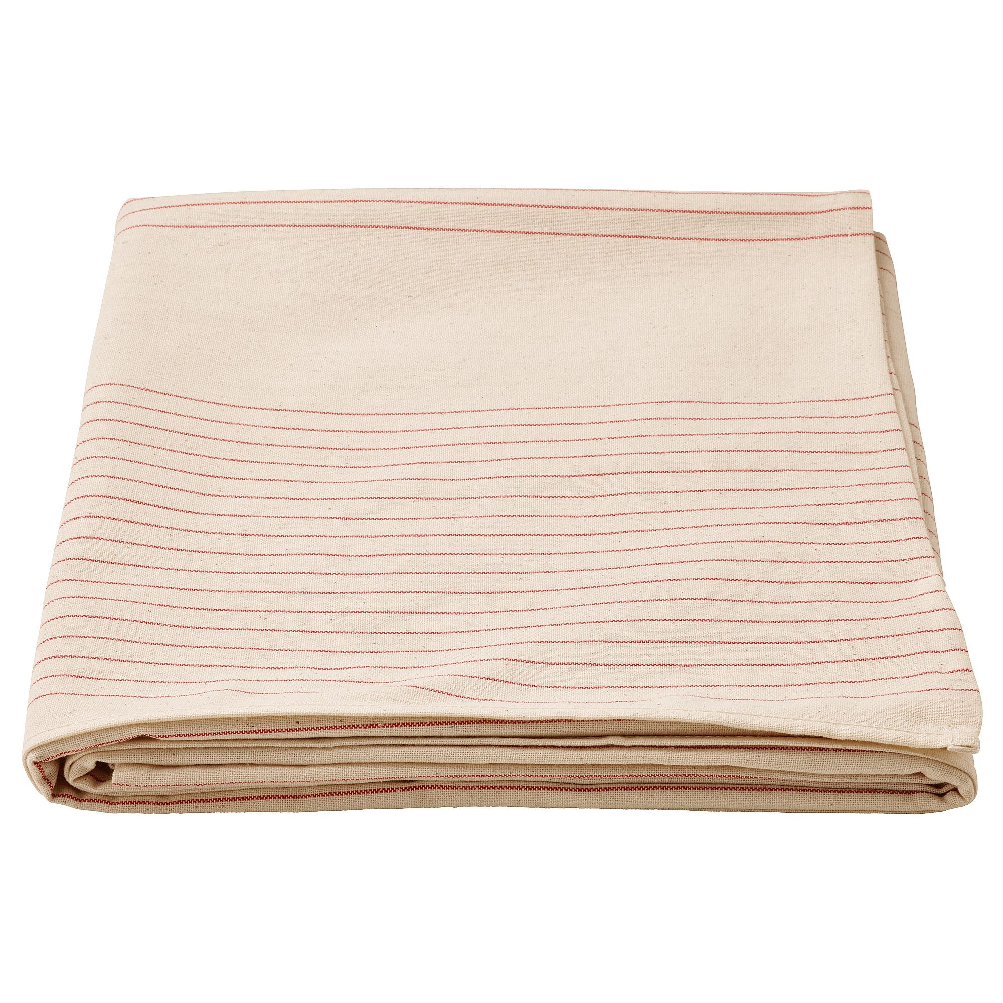 VIPPSTARR stripe pattern red-natural 150x150 cm tablecloth