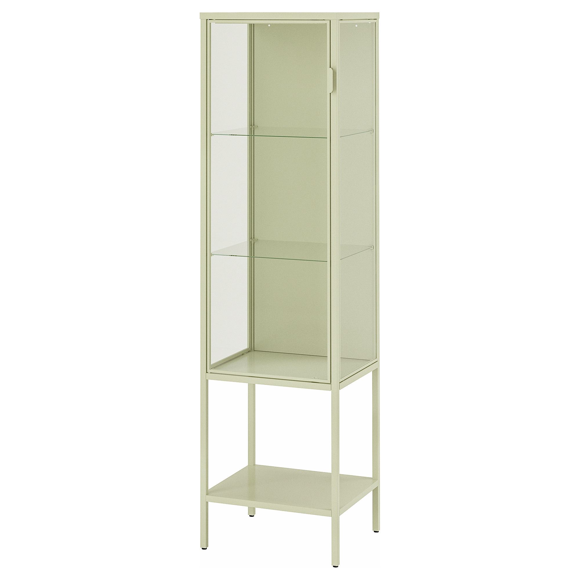 RUDSTA light green 42x37x155 cm glass cabinet - 00532720 | IKEA