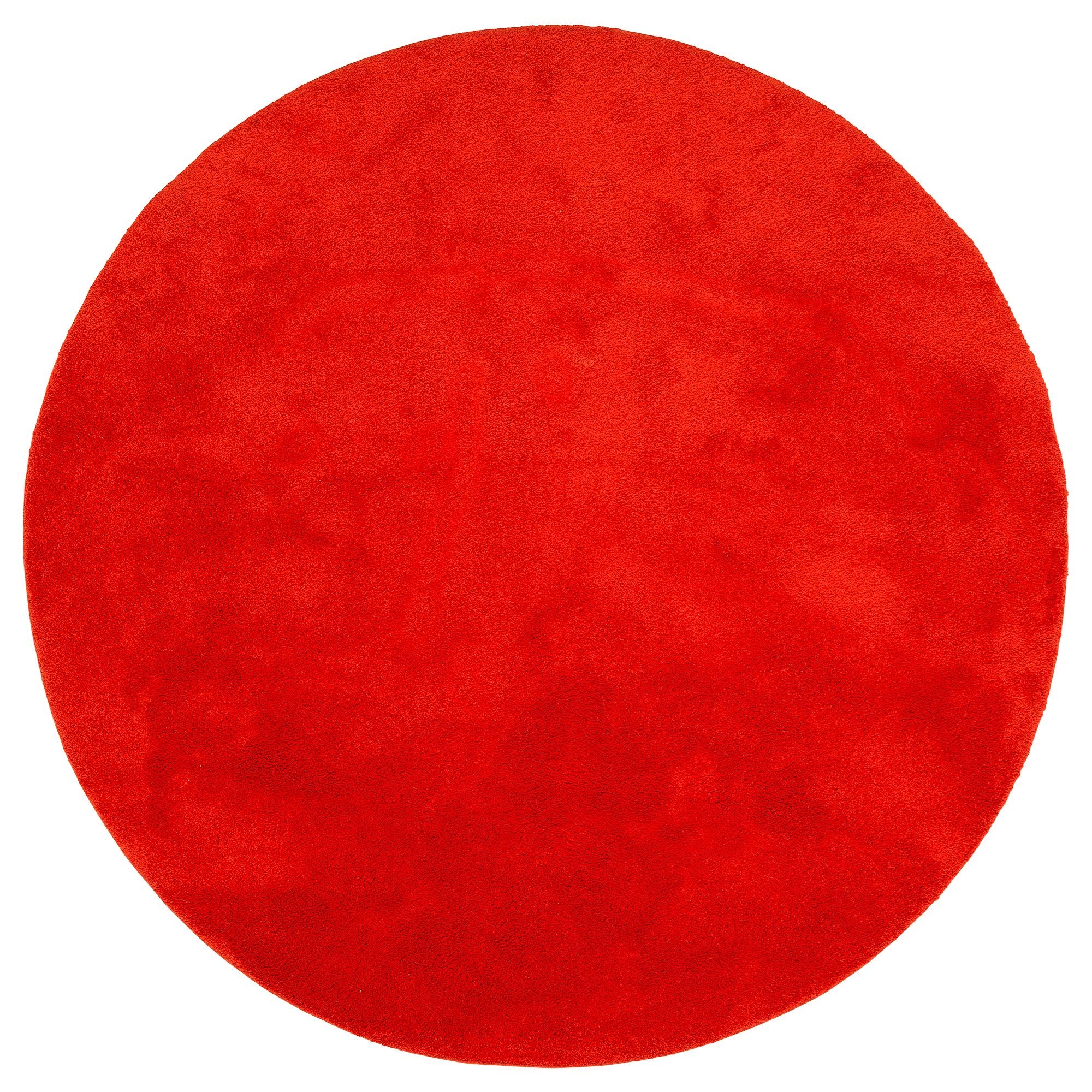 STOENSE red 195 cm round rug - 50562366 | IKEA