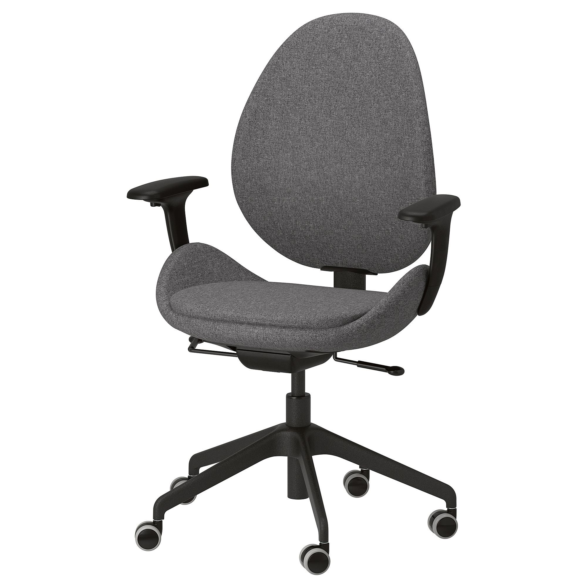 HATTEFJALL gunnared dark grey-black office chair - 30538971 | IKEA