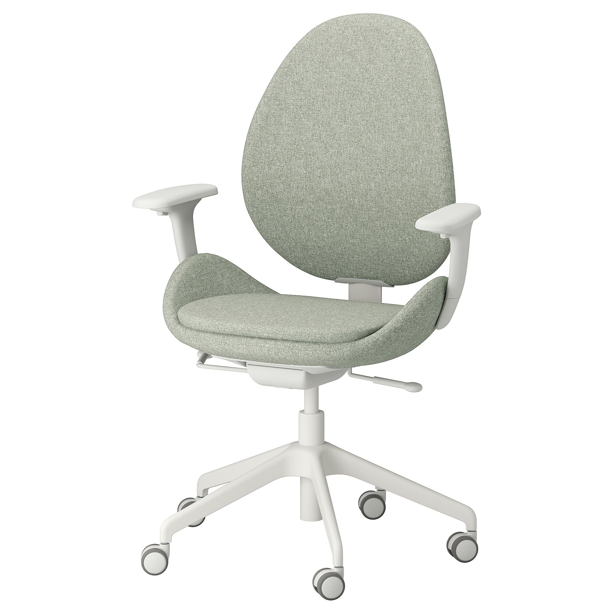 HATTEFJALL Gunnared light green-white office chair - 70532953 | IKEA