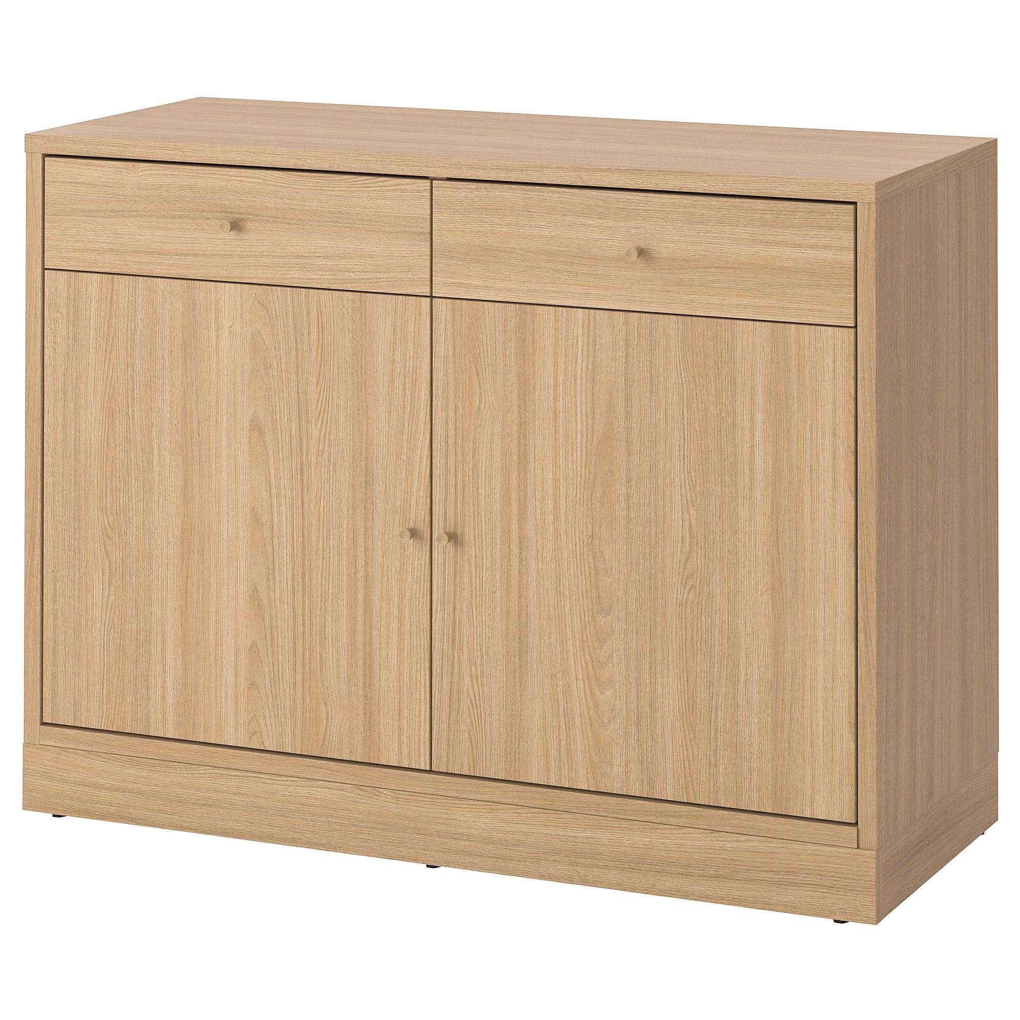 TONSTAD oak veneer 121x47x90 cm cabinet with doors - 20489297 | IKEA