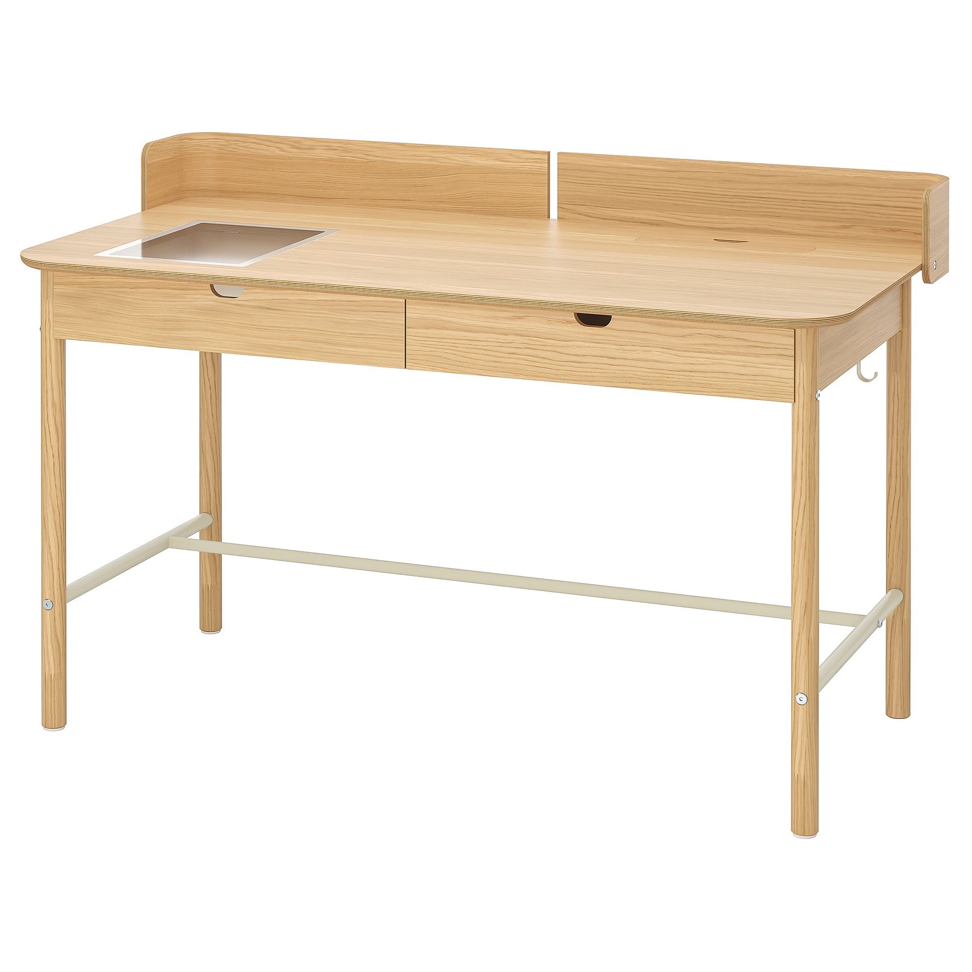 IKEA RIDSPÖ ナチュラルオークデザインデスク 140x70cm RIDSPÖ oak 140x70 cm desk - 00485224 | IKEA