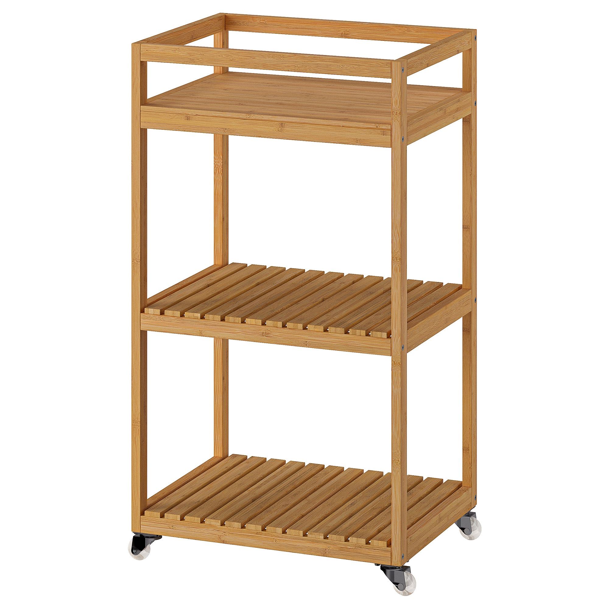 RAGRUND bamboo 42x33x76 cm bathroom trolley - 20549418 | IKEA