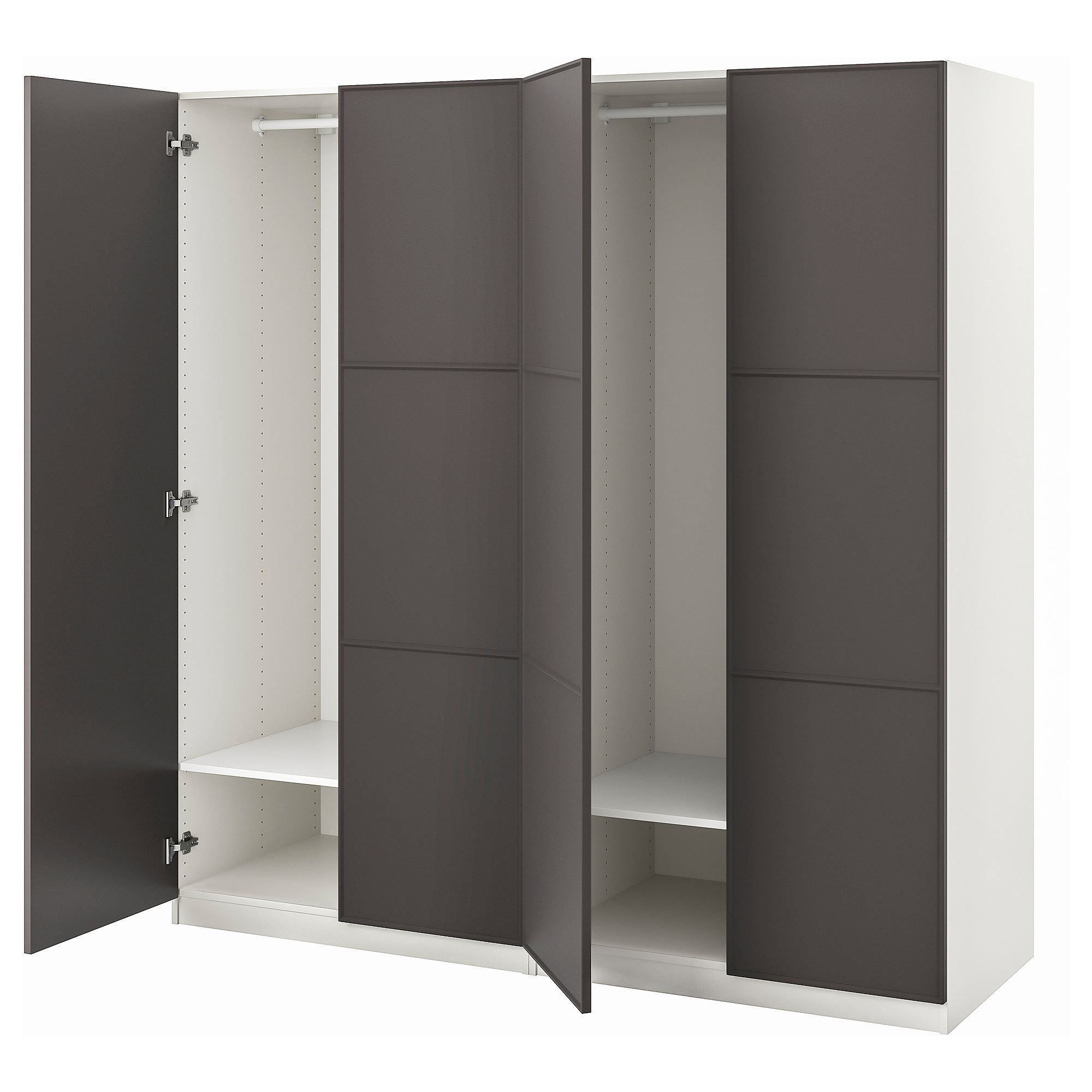 PAX/MERAKER white/dark grey 200x60x201 cm PAX sliding door