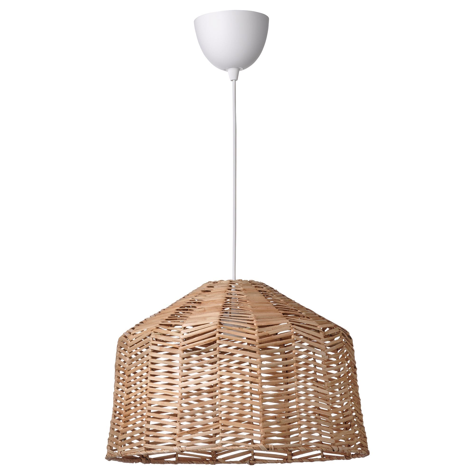 KAPPELAND/HAVSDJUP rattan/white 45 cm pendant lamp - 29604052 | IKEA