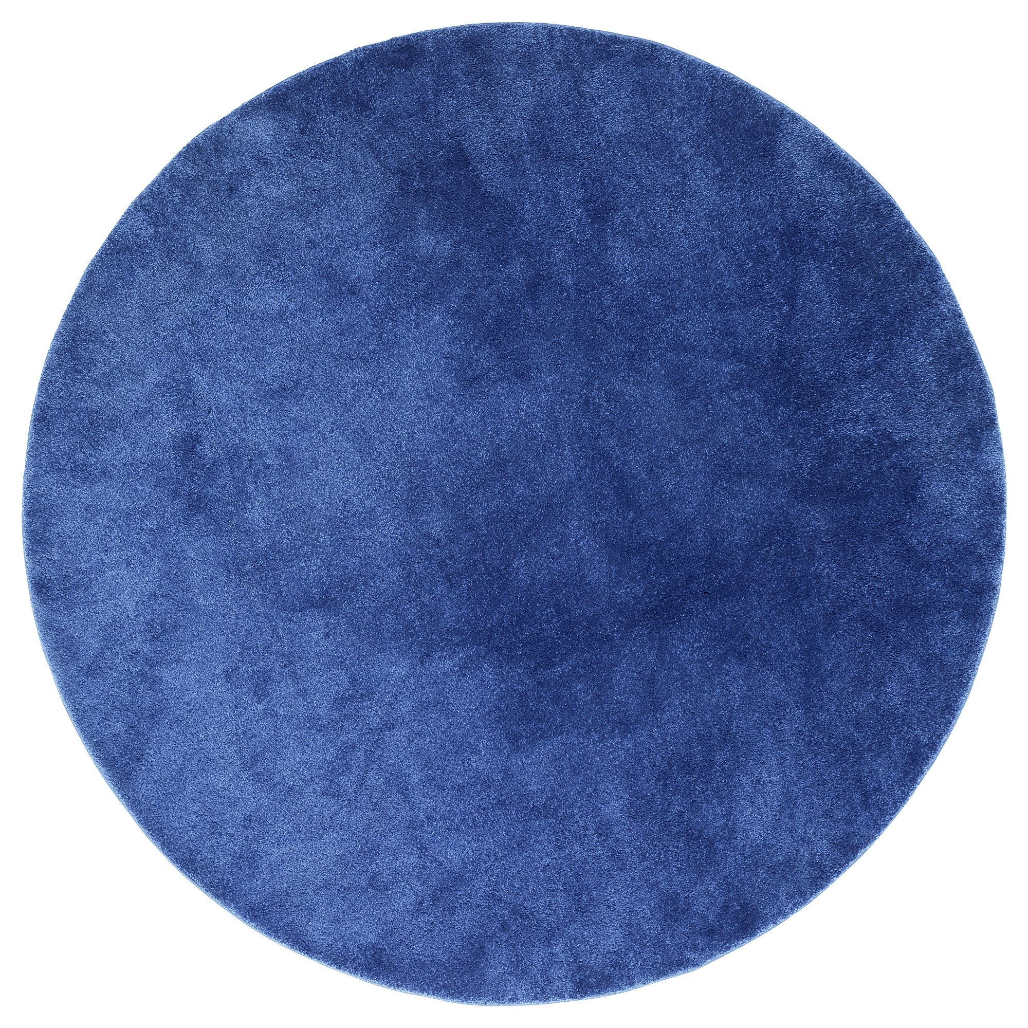 STOENSE blue 195 cm round rug 70562365 IKEA