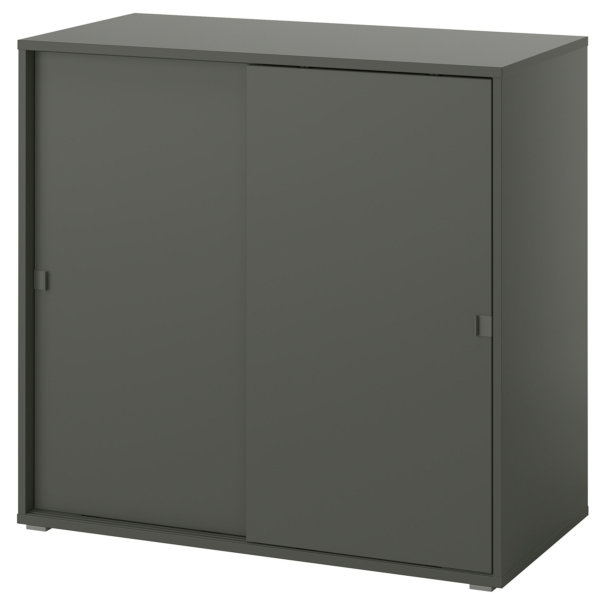 VIHALS dark grey 95x47x90 cm sliding door-cabinet - 90542890 | IKEA