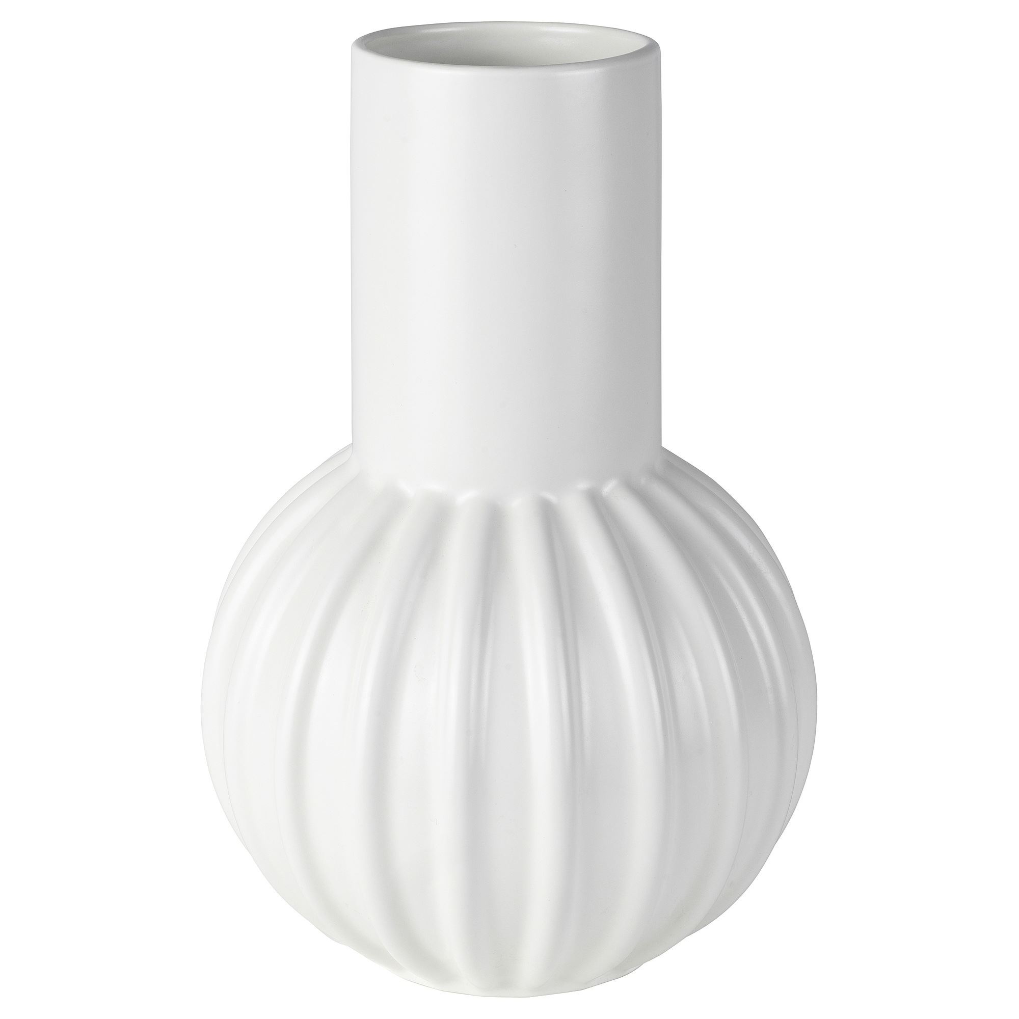 SKOGSTUNDRA white 27 cm stoneware plant vase - 00566263 | IKEA