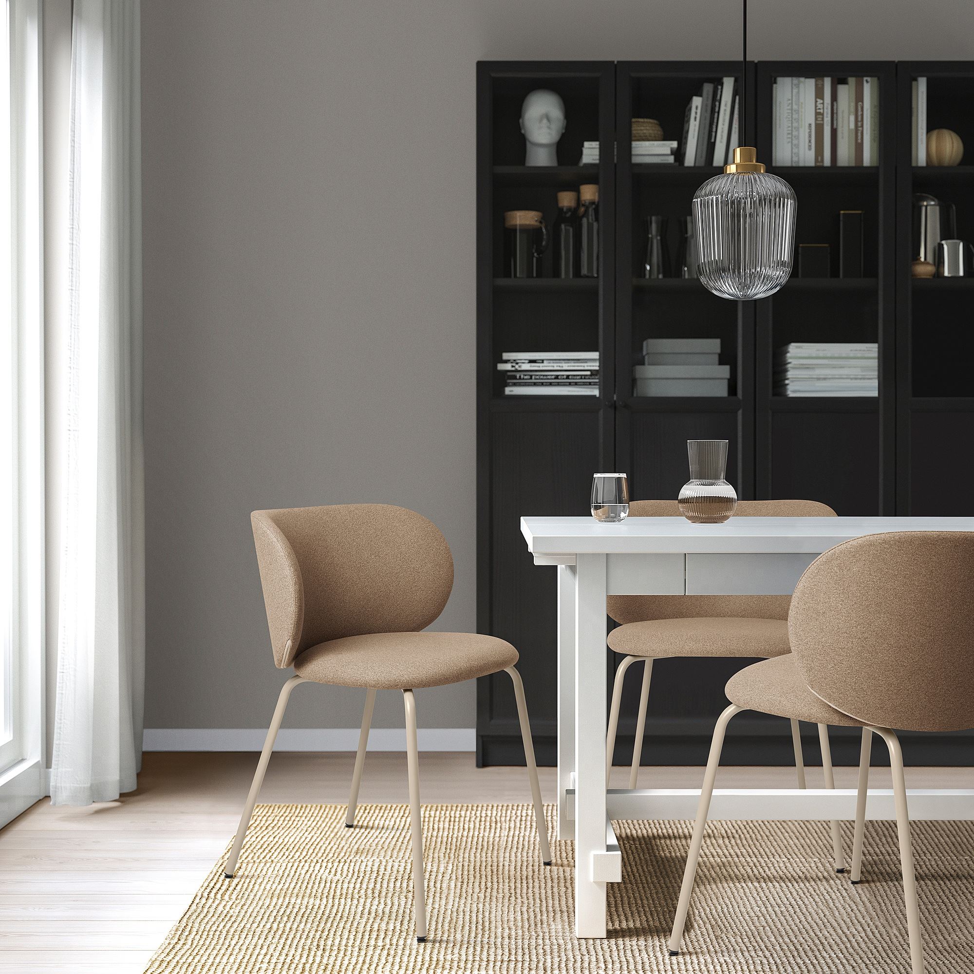 KRYLBO Tonerud dark beige upholstered chair - 60566745 | IKEA