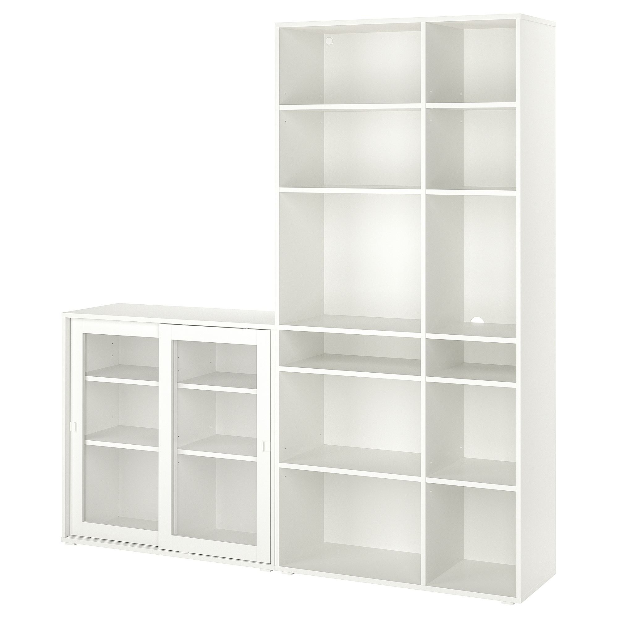 VIHALS beyaz-cam 190x37x200 cm dolap kombinasyonu - 19521095 | IKEA