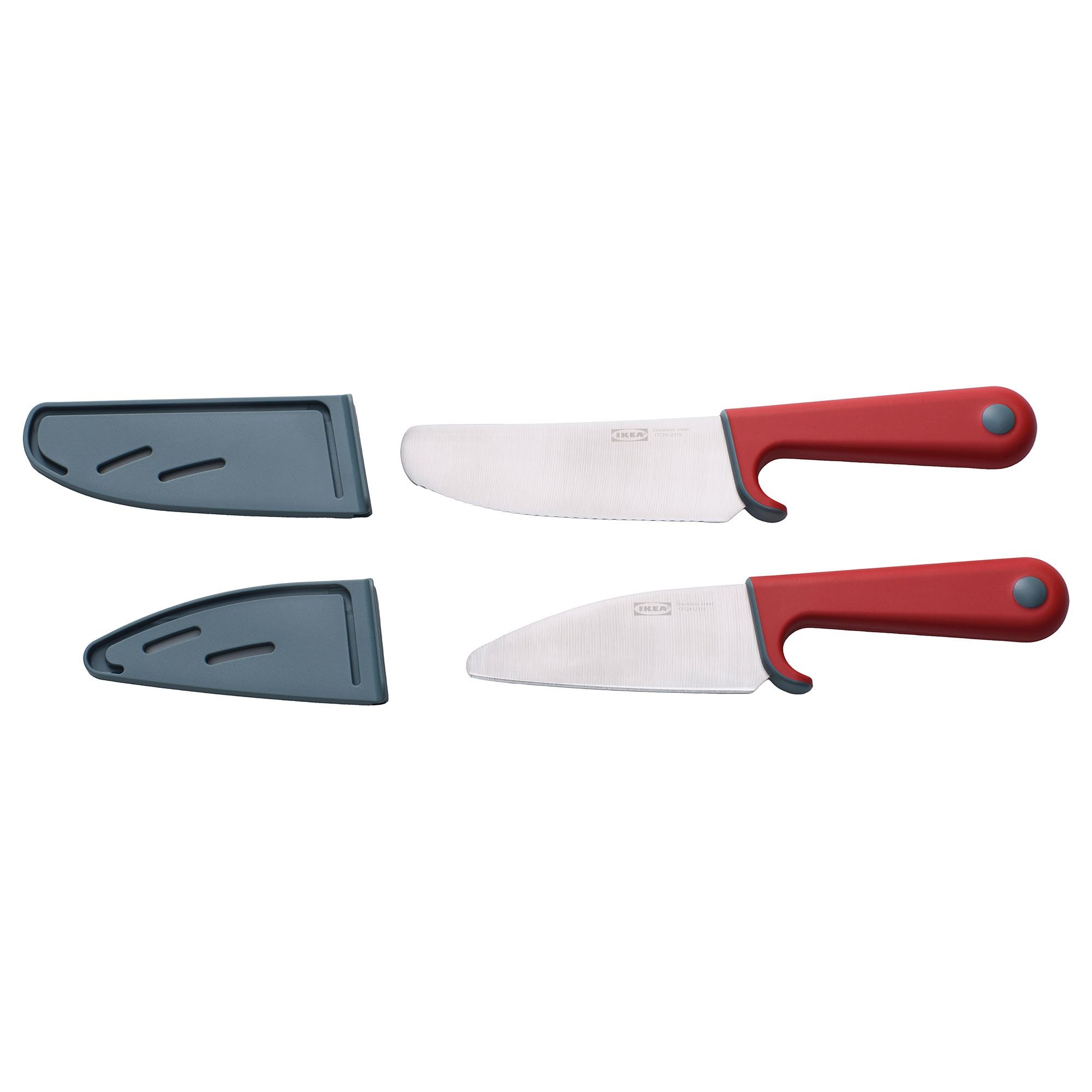 SMABIT light turquoise-bright red knife set - 70557095 | IKEA