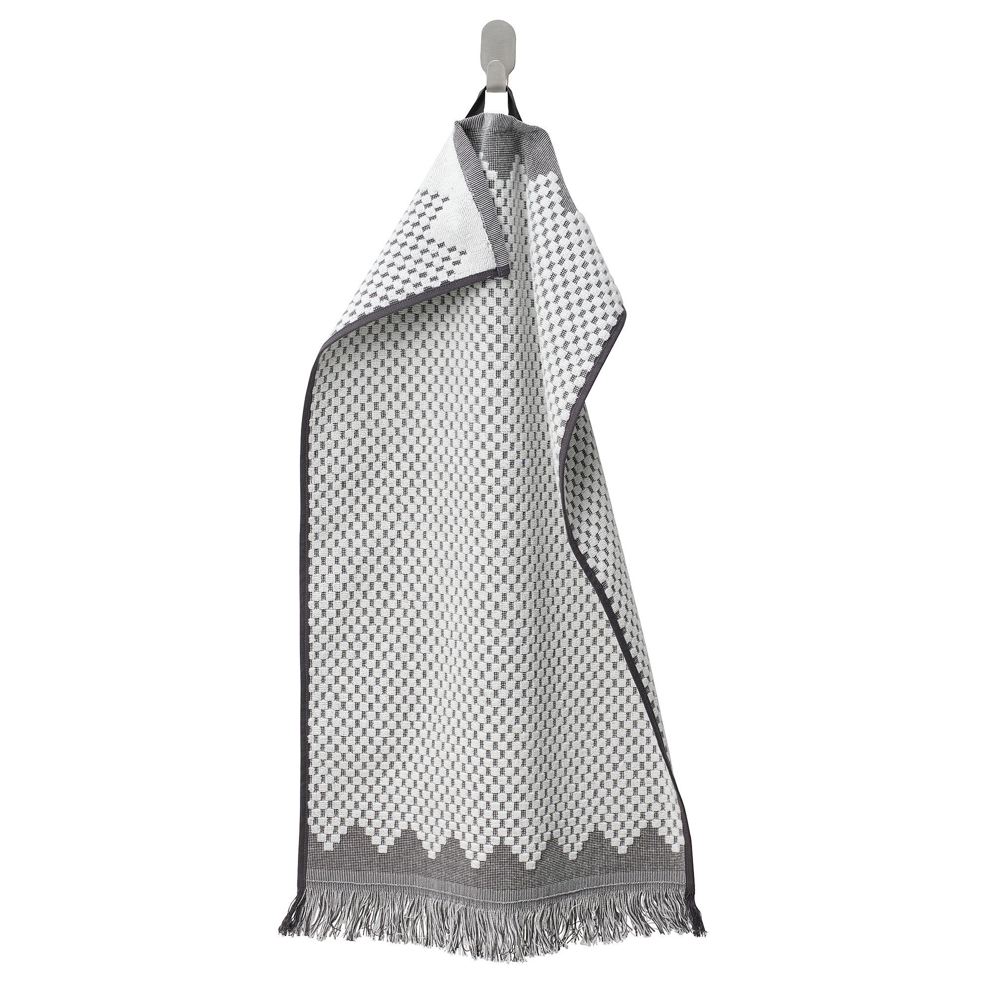 FJALLSTARR white/grey 40x70 cm face towel - 20571225 | IKEA