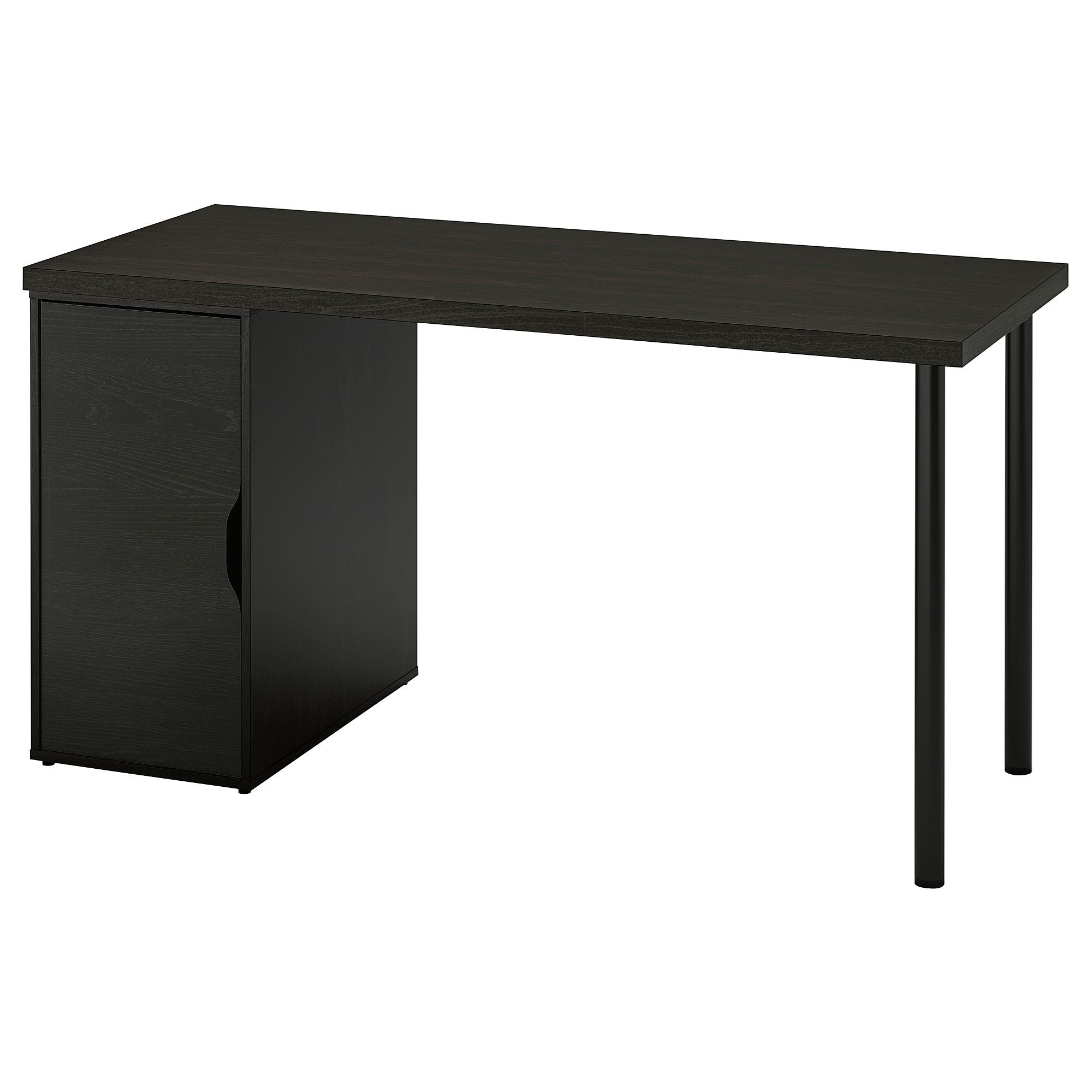 ALEX black-brown/black 140x60 cm desk - 49521490 | IKEA