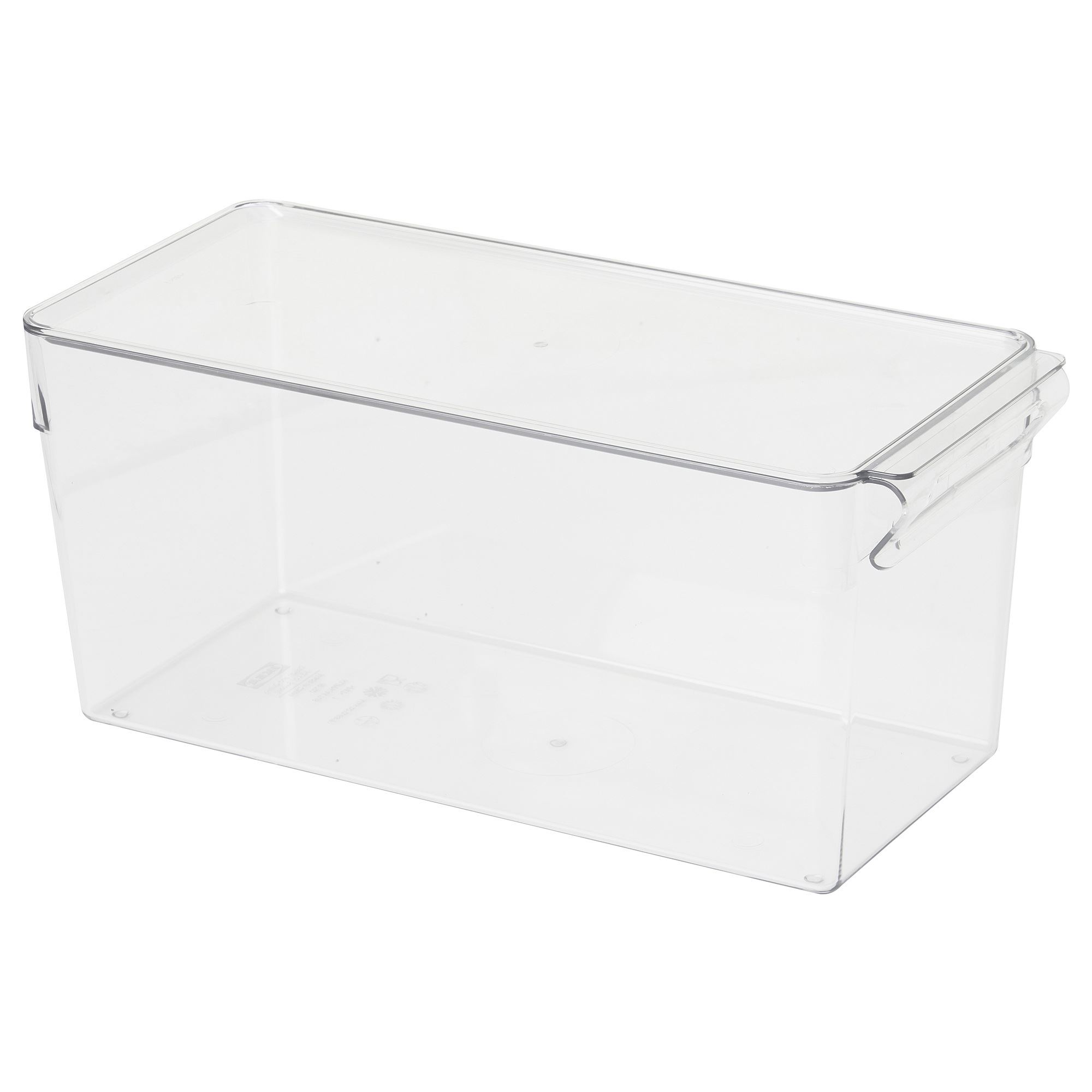 KLIPPKAKTUS transparent 32x14x14 cm storage box for fridge