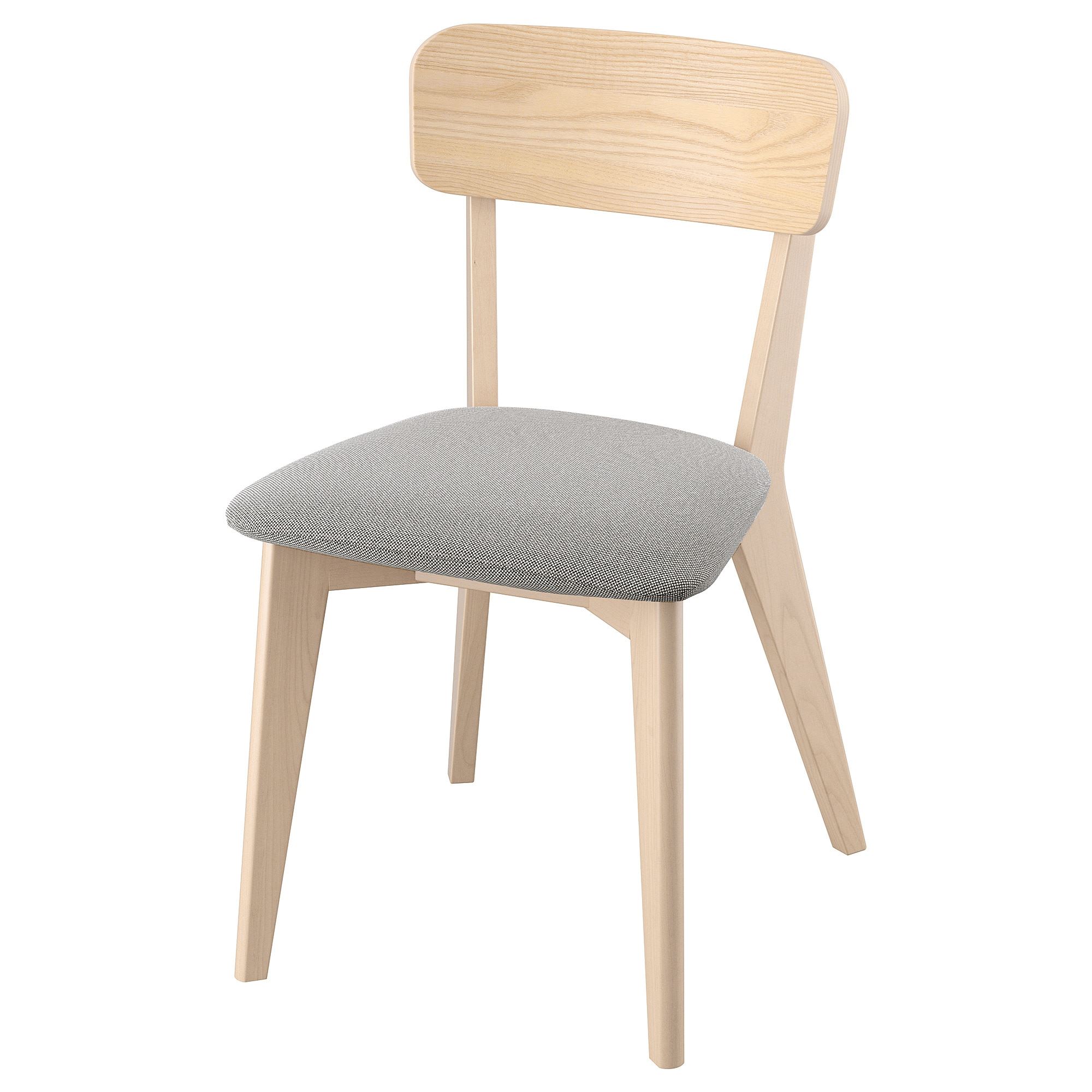 【Hacoさん専用】IKEA lisabo LISABO ash-Tallmyra white black upholstered wooden chair