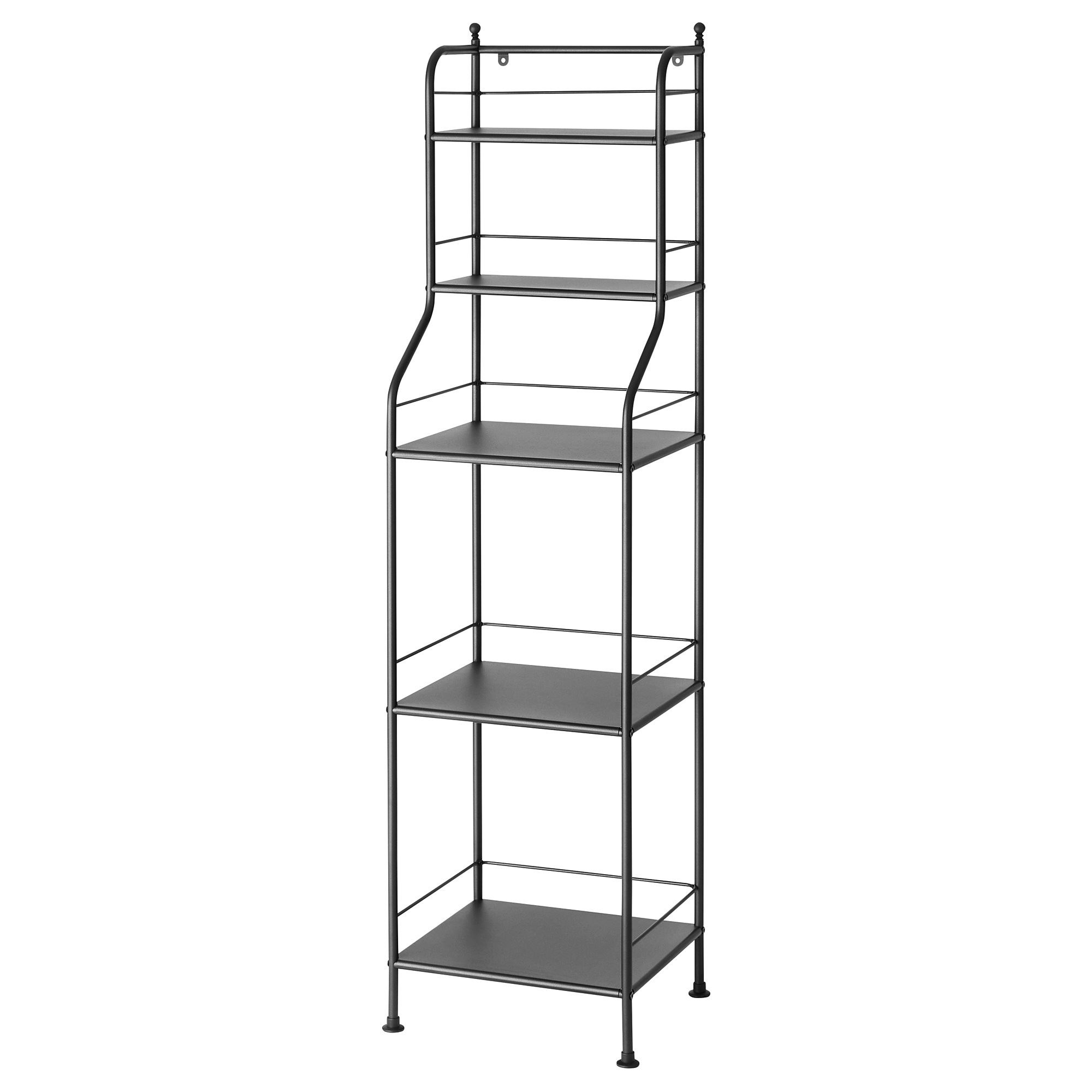 FRÖSJÖN black 40x156 cm shelving unit - 30574902 | IKEA