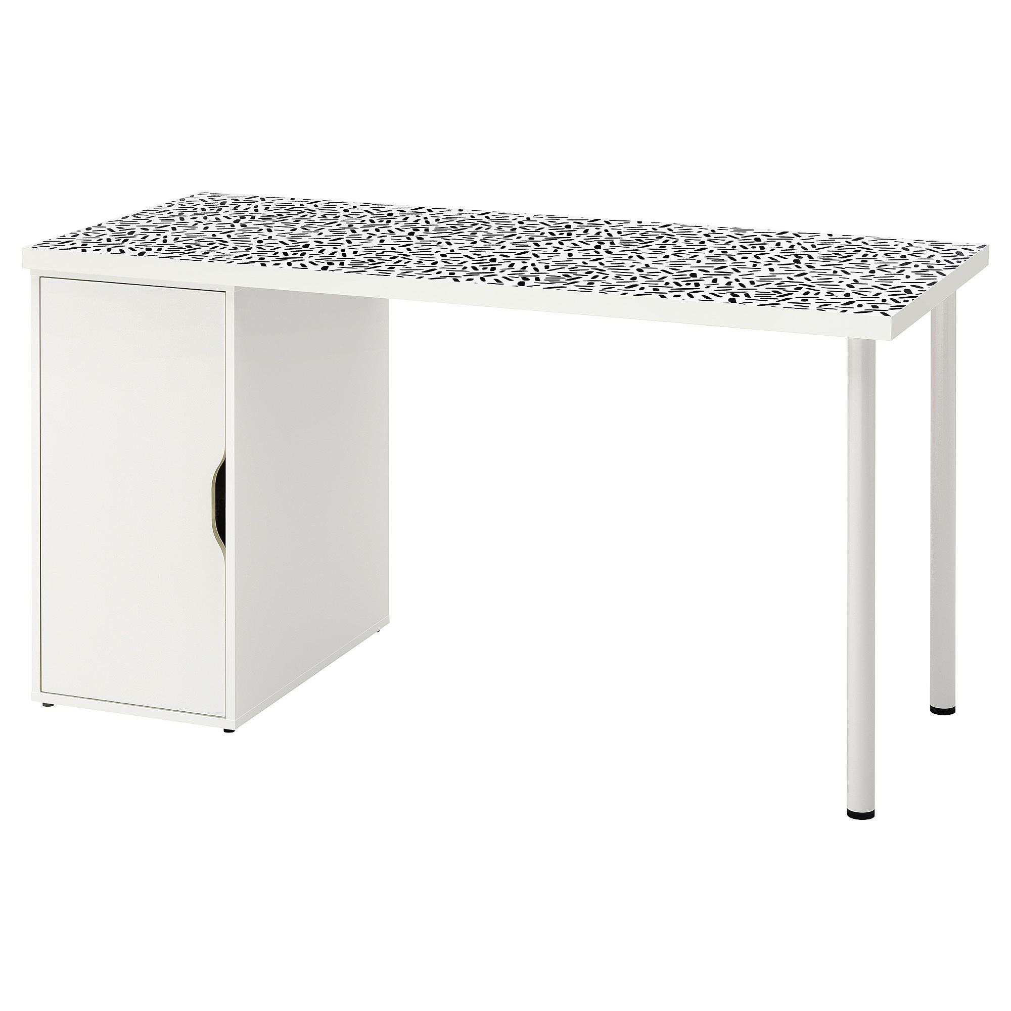 LAGKAPTEN/ALEX white/black 140x60 cm desk - 59553174 | IKEA