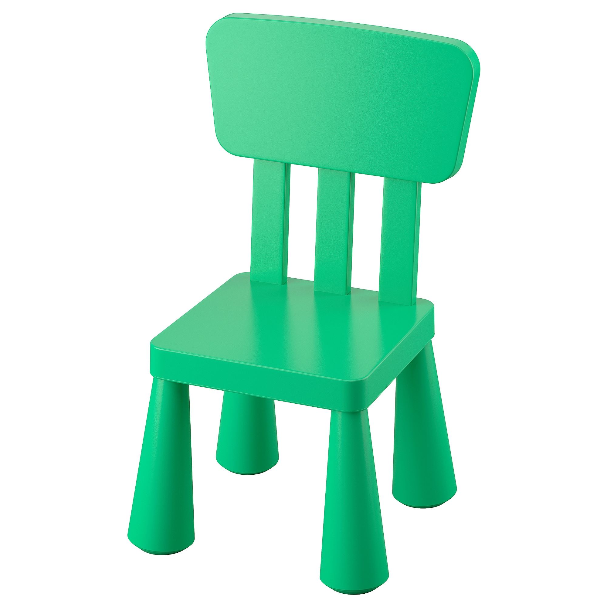 MAMMUT high-gloss green children's chair - 70581986 | IKEA