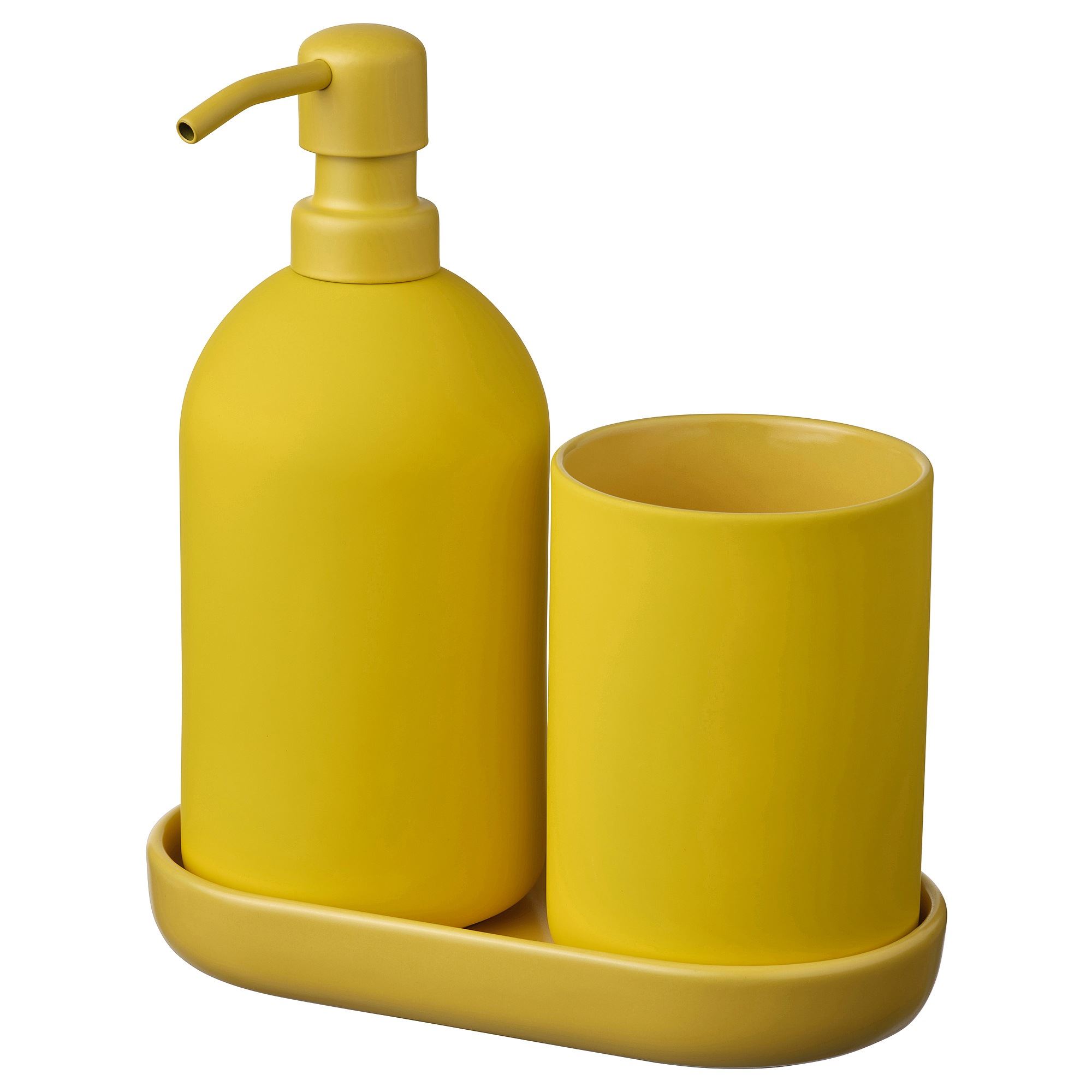 GANSJÖN high-gloss yellow bathroom set - 30587037 | IKEA
