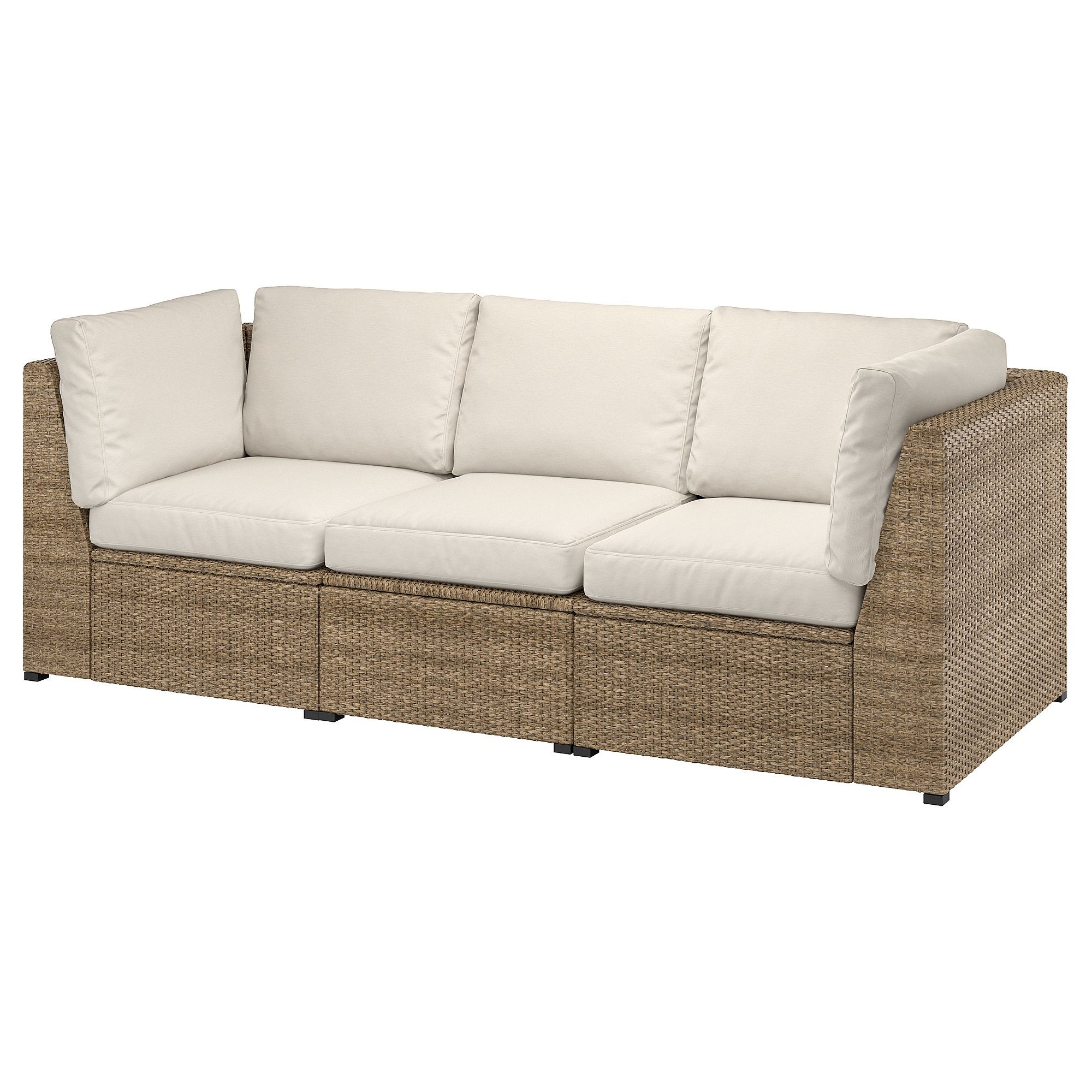 イケア　屋外　SOLLERÖN ソファ SOLLERÖN brown 226x82x90 cm 3-seat garden sofa - 19559837 | IKEA