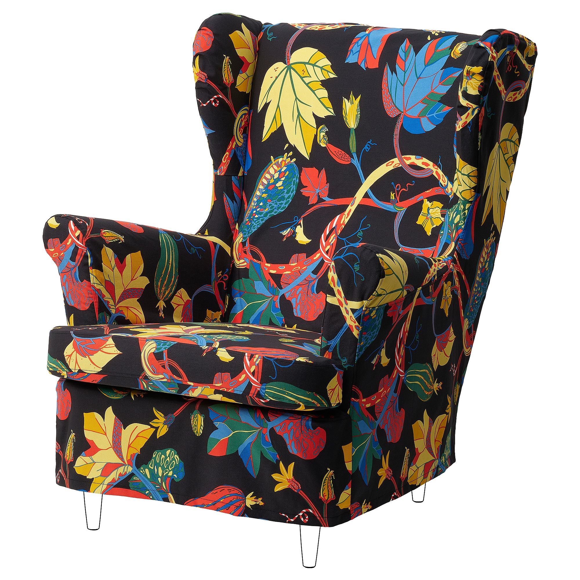 STRANDMON stigsbo multicolour-black armchair cover - 60575491 | IKEA